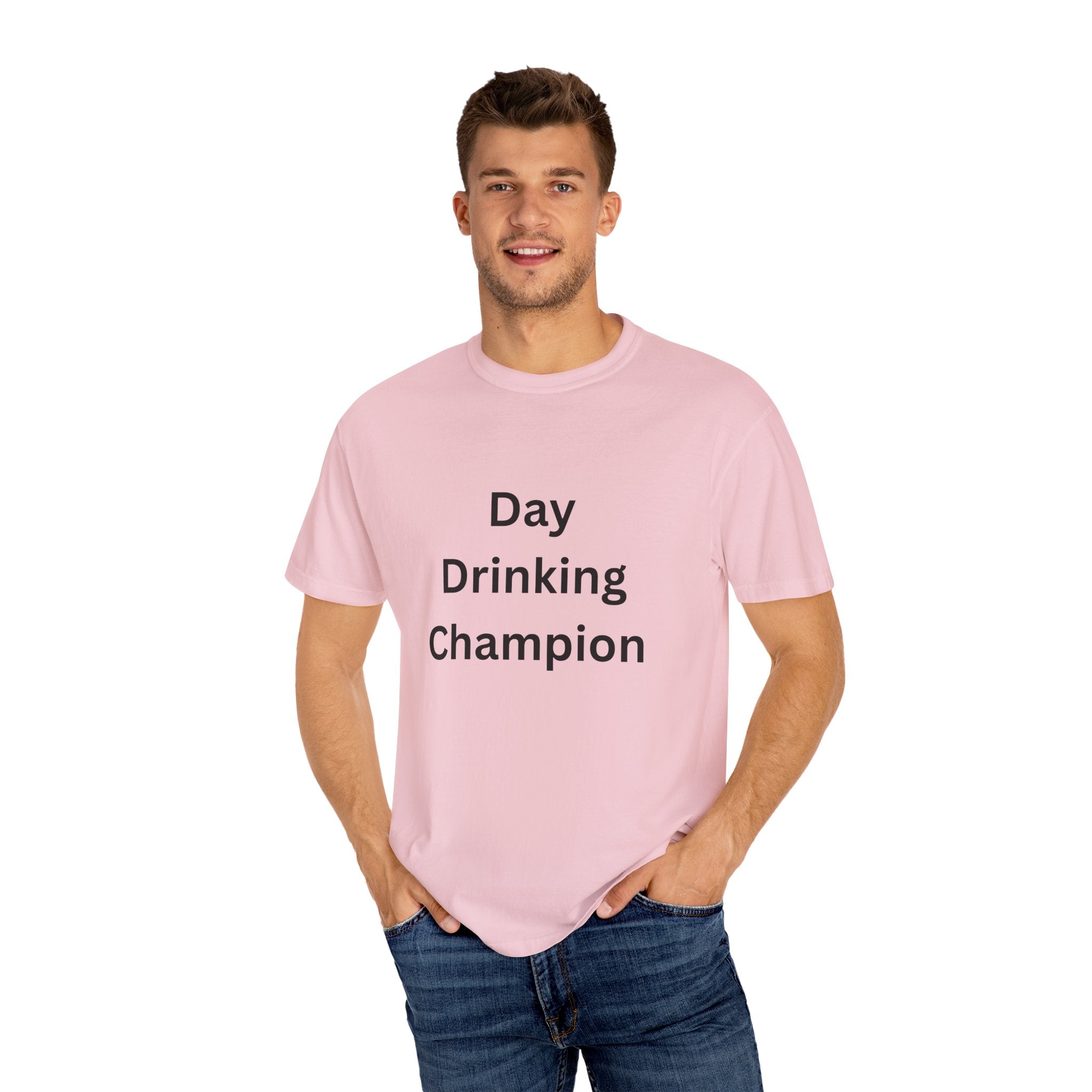 Day Drinking Champion T-Shirt, Fun Summer Tee, Unisex Casual Wear, Perfect for Parties, Gift for Friends, Vacation Apparel