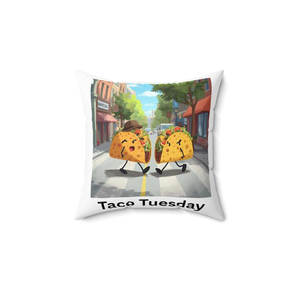 Taco Tuesday Spun Polyester Square Pillow