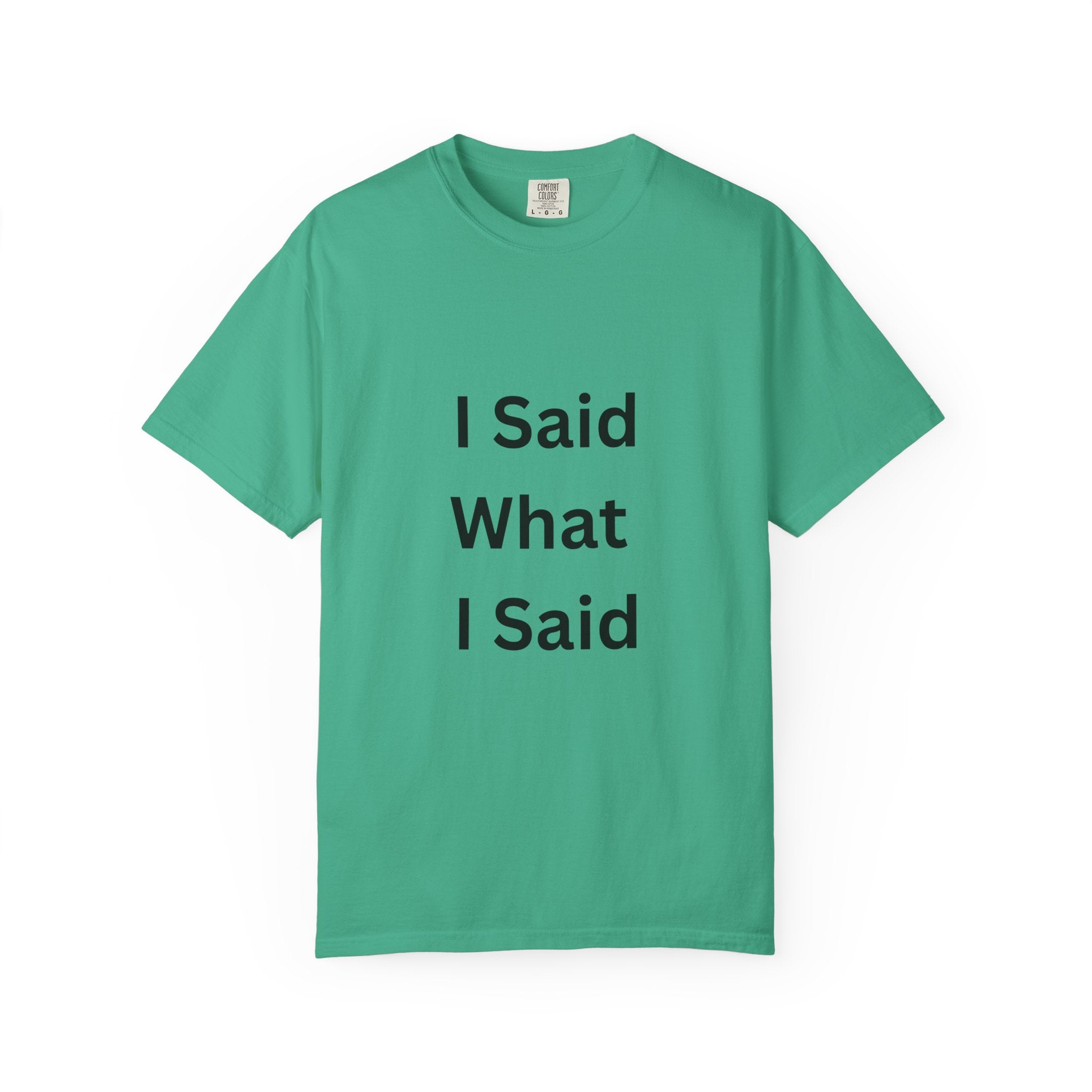 Unisex Garment-Dyed T-Shirt with 'I Said What I Said' Print, Casual Tee, Gift for Friends, Pop Culture Apparel, Relaxed Fit