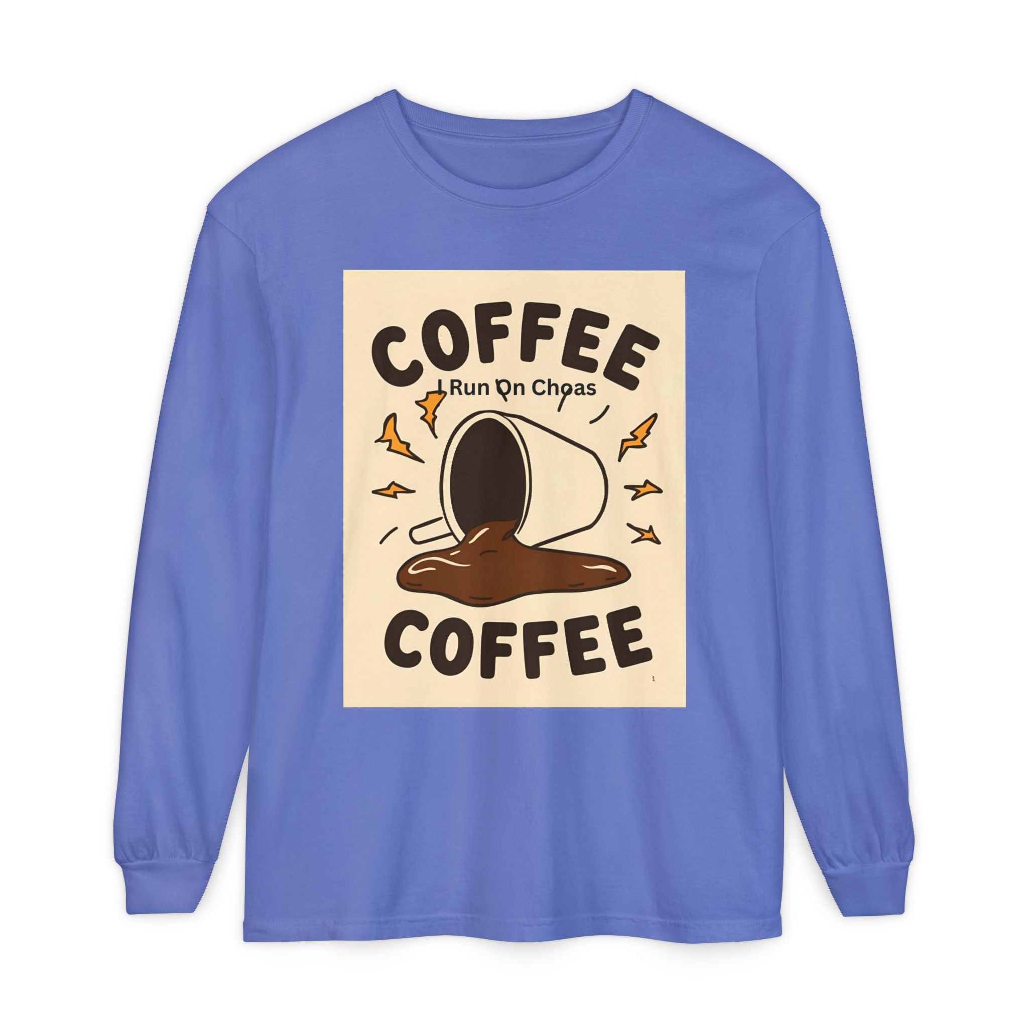 Coffee Coffee Unisex Garment-dyed Long Sleeve T-Shirt