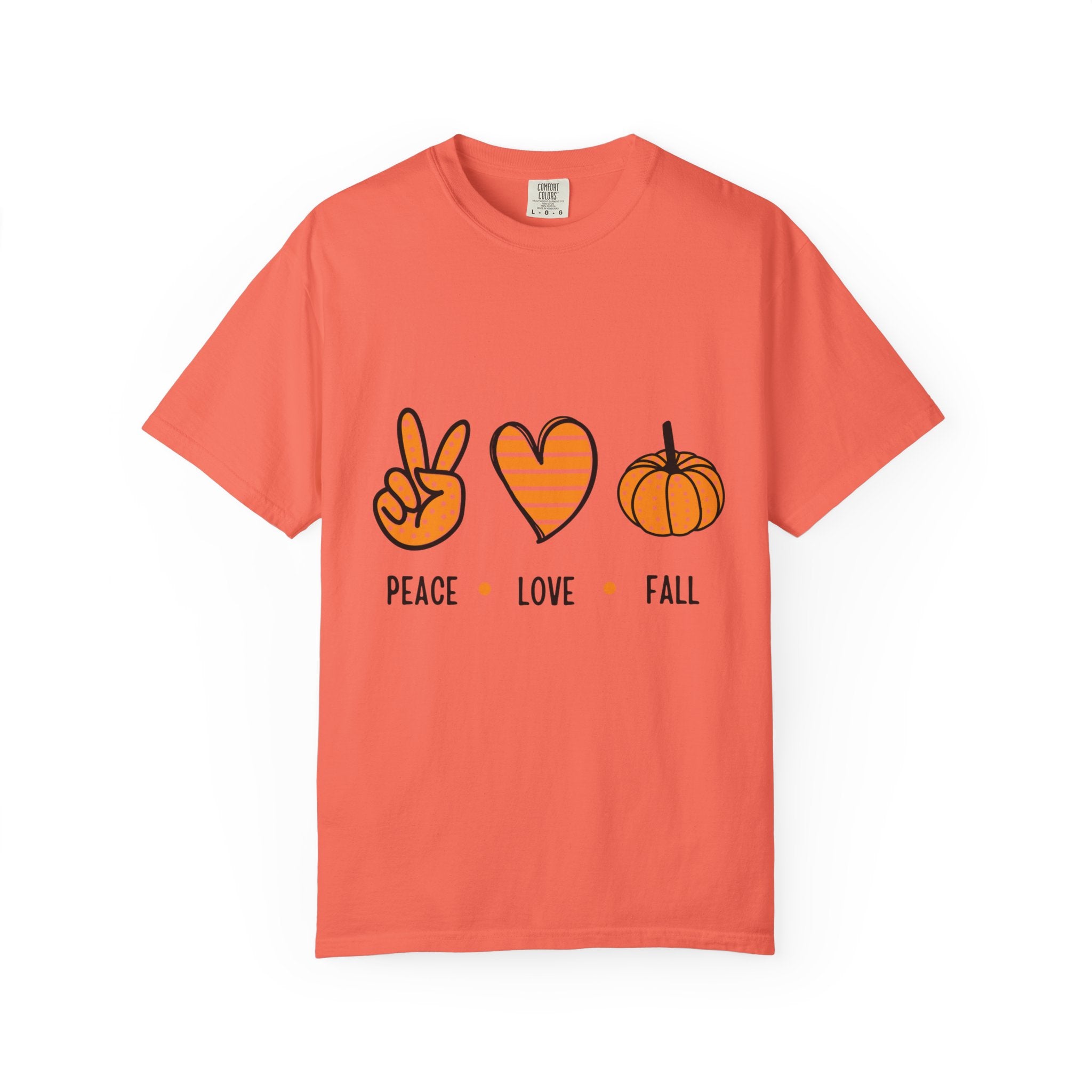 Autumn Vibes T-Shirt, Peace Love Fall Tee, Unisex Fall Shirt, Casual Harvest Top, Thanksgiving Gift, Cozy Seasonal Wear