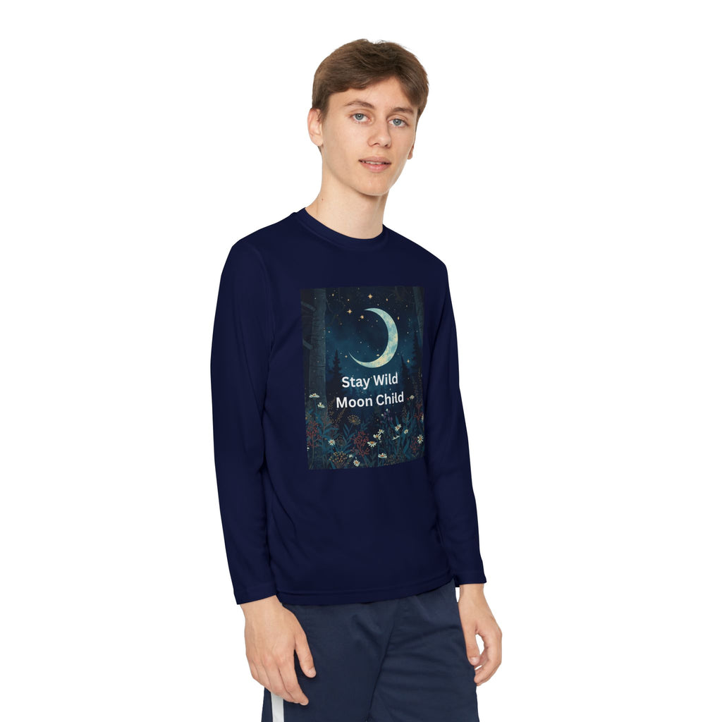 Stay Wild Moon Child Youth Long Sleeve Competitor Tee