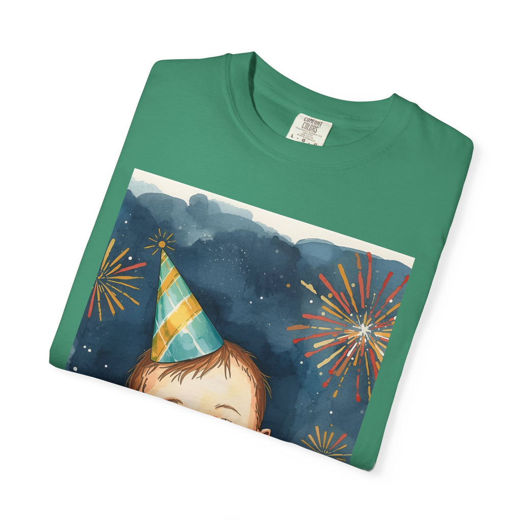 New Year's Baby T-Shirt, Unisex Garment-Dyed Tee, Cute Holiday Shirt, Baby Celebration Apparel, Party Outfit, New Year Gift
