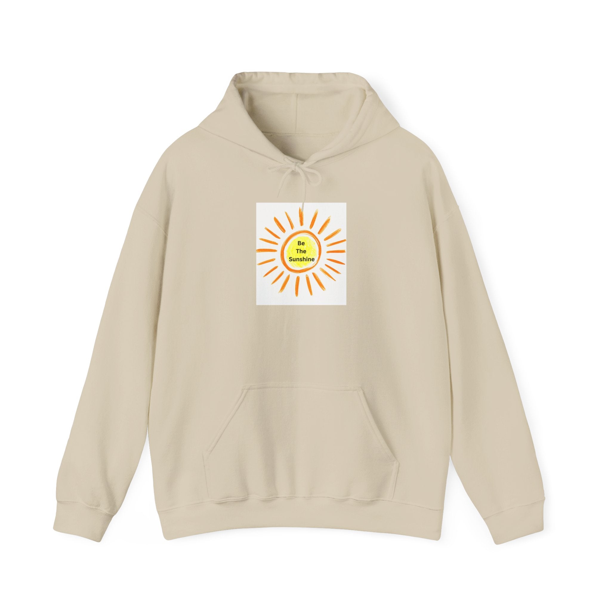 Be The Sunshine Smiley Sun Graphic Hoodie - Cozy, Unisex Sweatshirt for Summer, Festivals, Birthdays, Gifts, Stylish Apparel