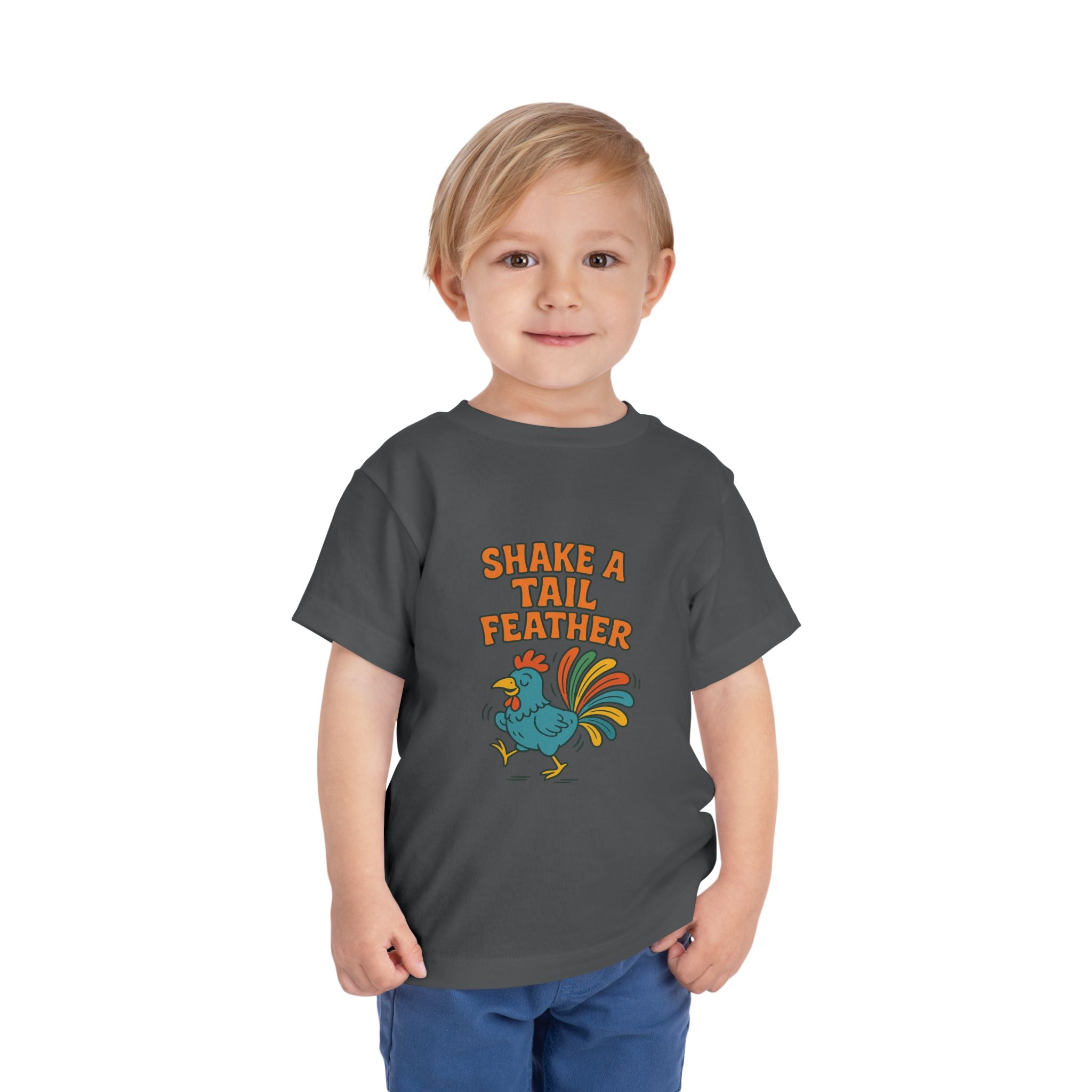 Shake A Tail Feather Funny Toddler Short Sleeve Tee