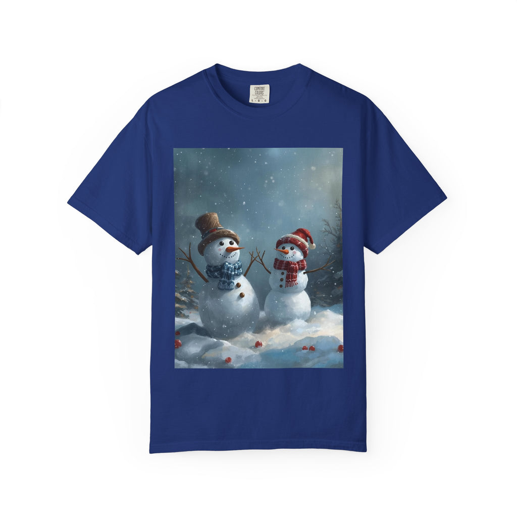 Christmas Winter Snowman T-Shirt, Festive Holiday Tee, Family Holiday Shirt, Cozy Winter Outfit, Seasonal Gift Idea