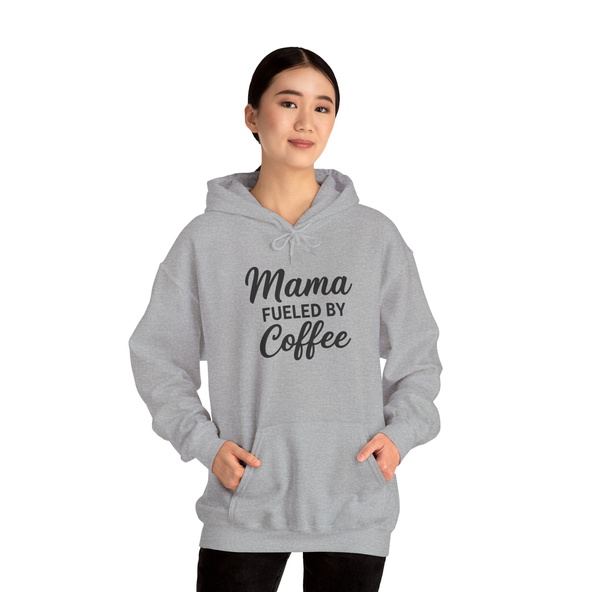 Mama Mode Mama Fueled By Coffee Hoodie — Mothers Coffee Lover Pullover