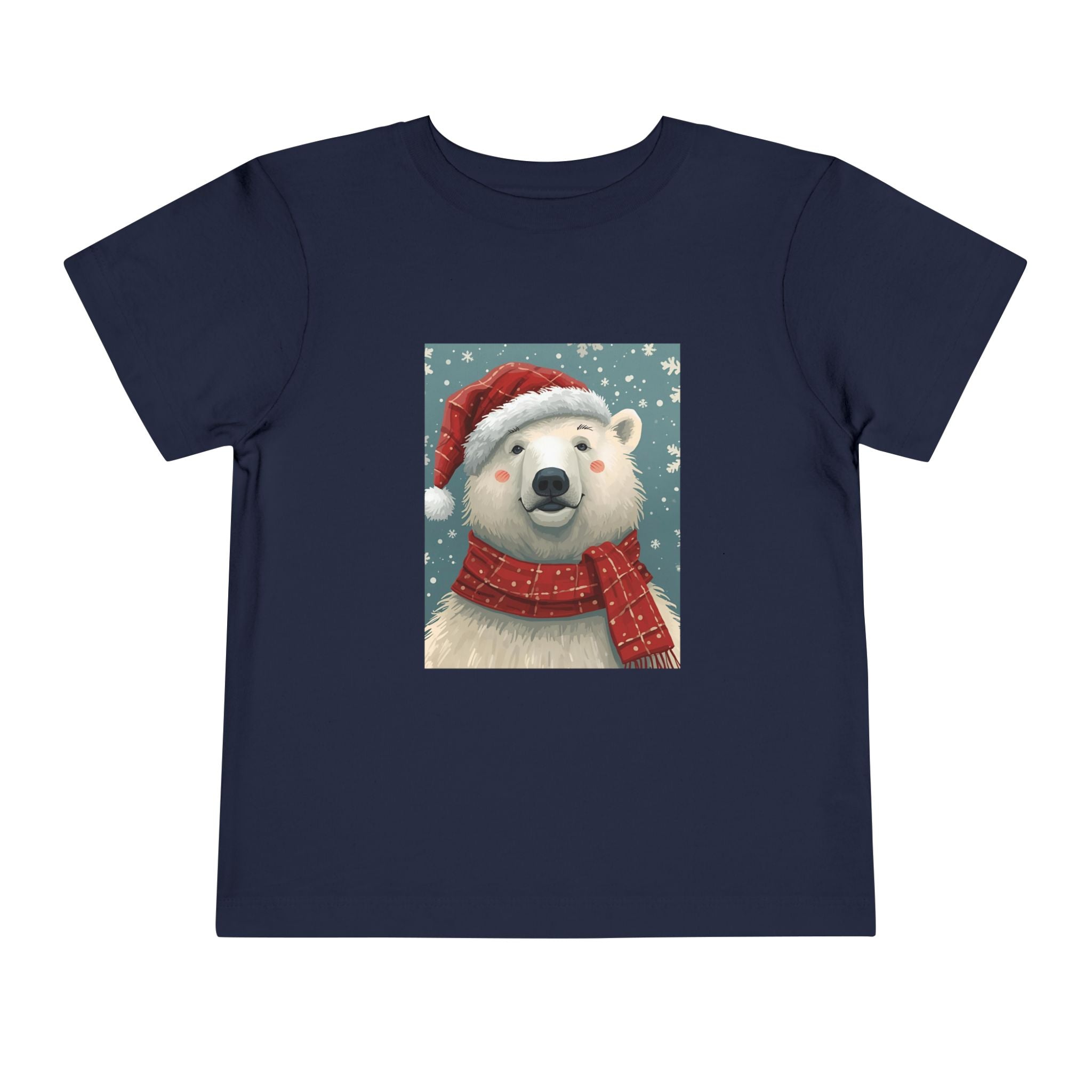Adorable Holiday Polar Bear Toddler Tee, Christmas Gift, Cute Winter Shirt, Kids Fashion, Seasonal Apparel