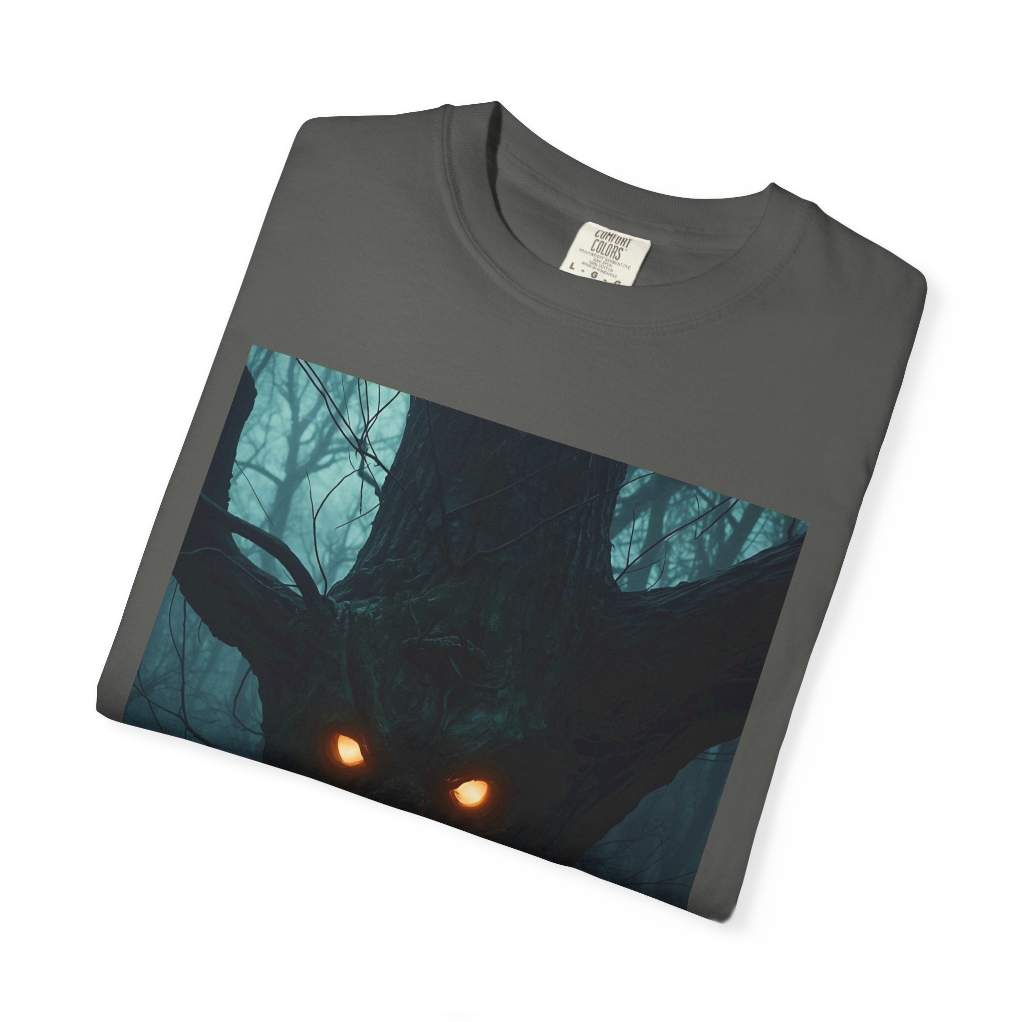 Spooky Forest Creature Unisex T-Shirt, Casual Wear, Gift for Nature Lovers, Halloween Apparel, Trendy Graphic Tee