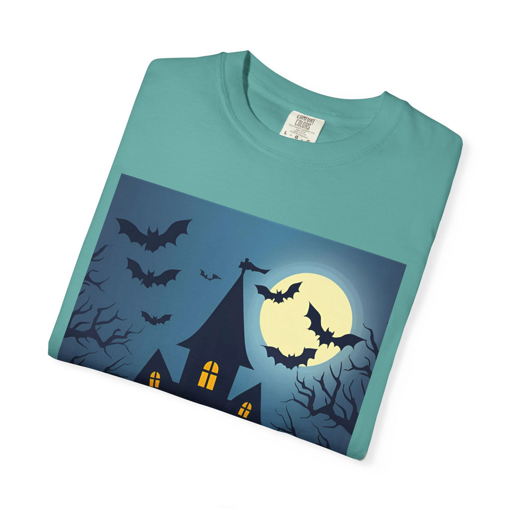 Haunted House T-Shirt, Spooky Halloween Tee, Unisex Shirt, Fall Apparel, Ghostly Graphic Tee, October Celebration Outfit