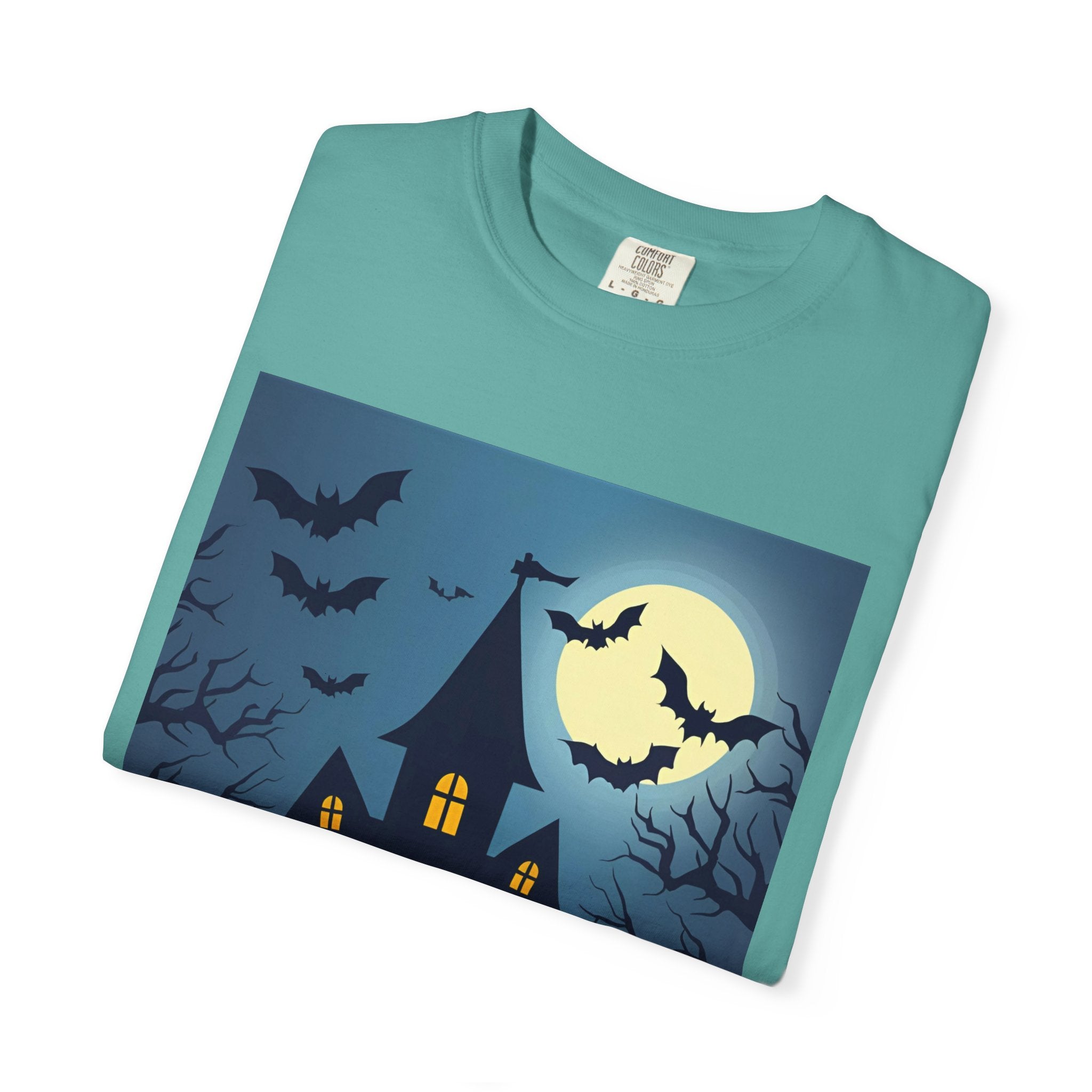 Haunted House T-Shirt, Spooky Halloween Tee, Unisex Shirt, Fall Apparel, Ghostly Graphic Tee, October Celebration Outfit