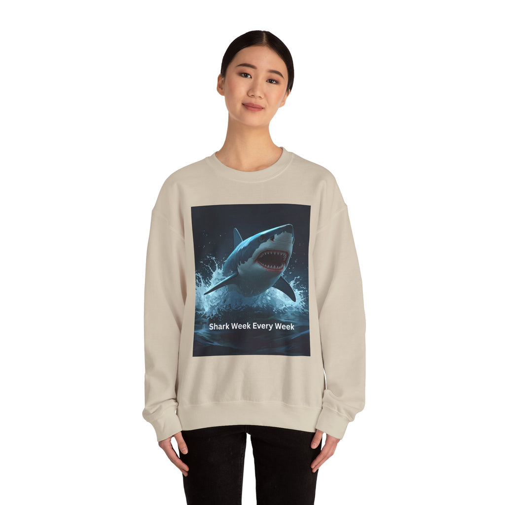 Shark Week Crewneck Sweatshirt, Fun Gift for Shark Lovers, Cozy Apparel for Beach Lovers, Unique Summer Fashion, Undersea Adventure [...]