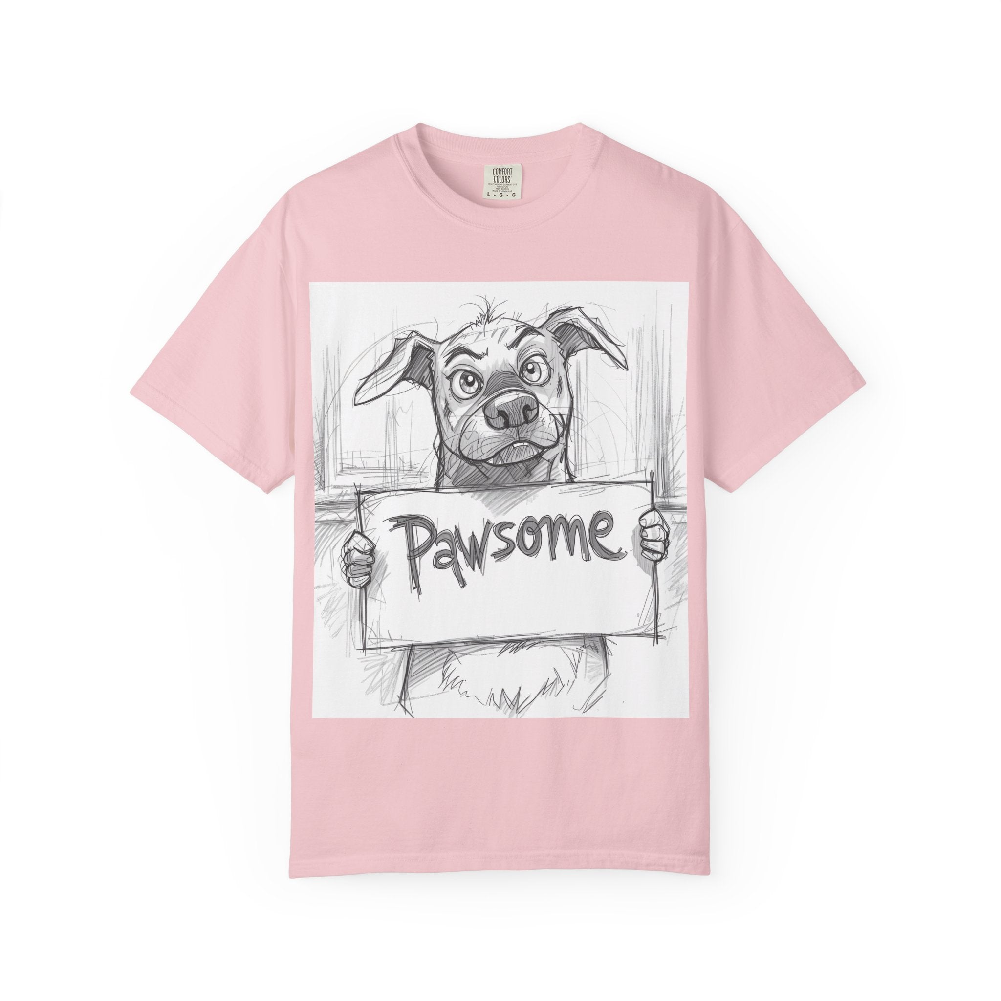 Pawsome Dog Lover T-shirt - Unisex Garment-Dyed Tee, Pet Owner Gift, Animal Lover Apparel, Funny Dog Shirt, Casual Wear