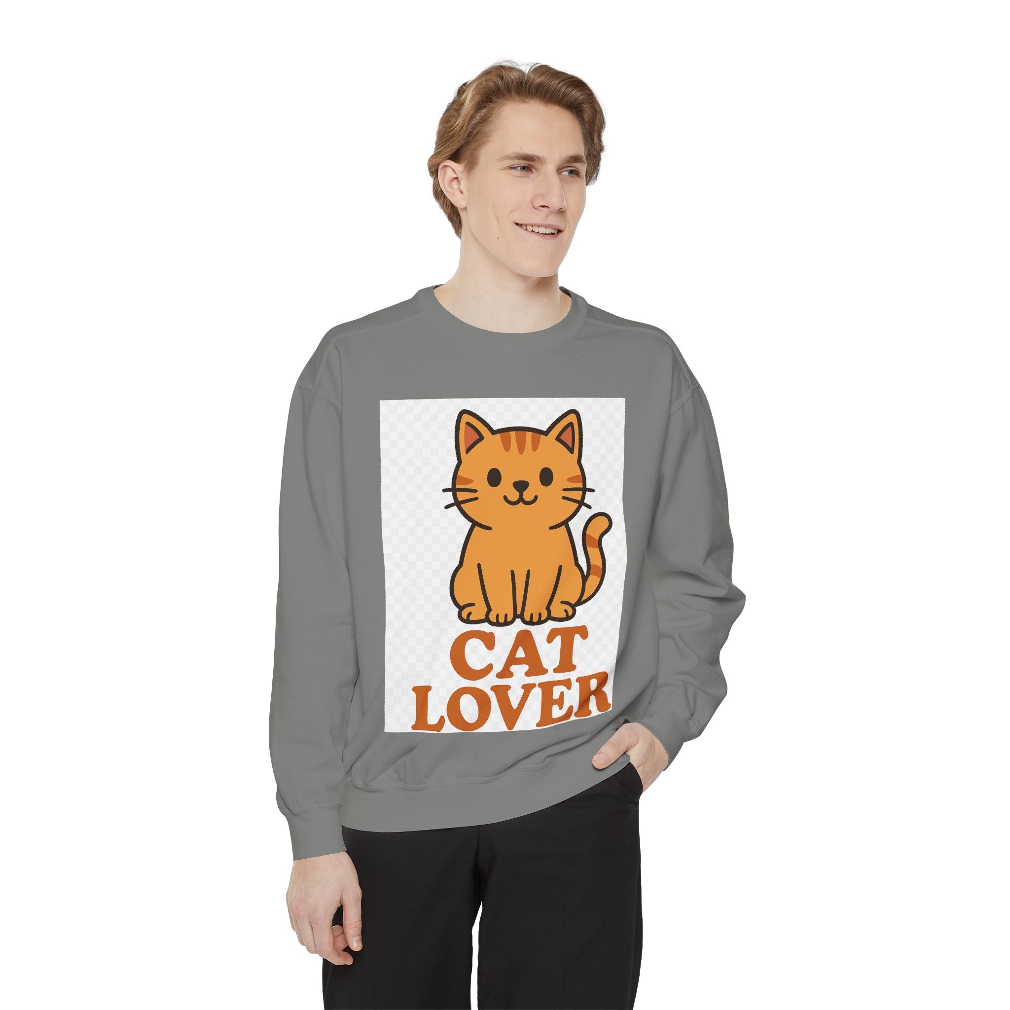 Cat Lover Unisex Garment-Dyed Sweatshirt