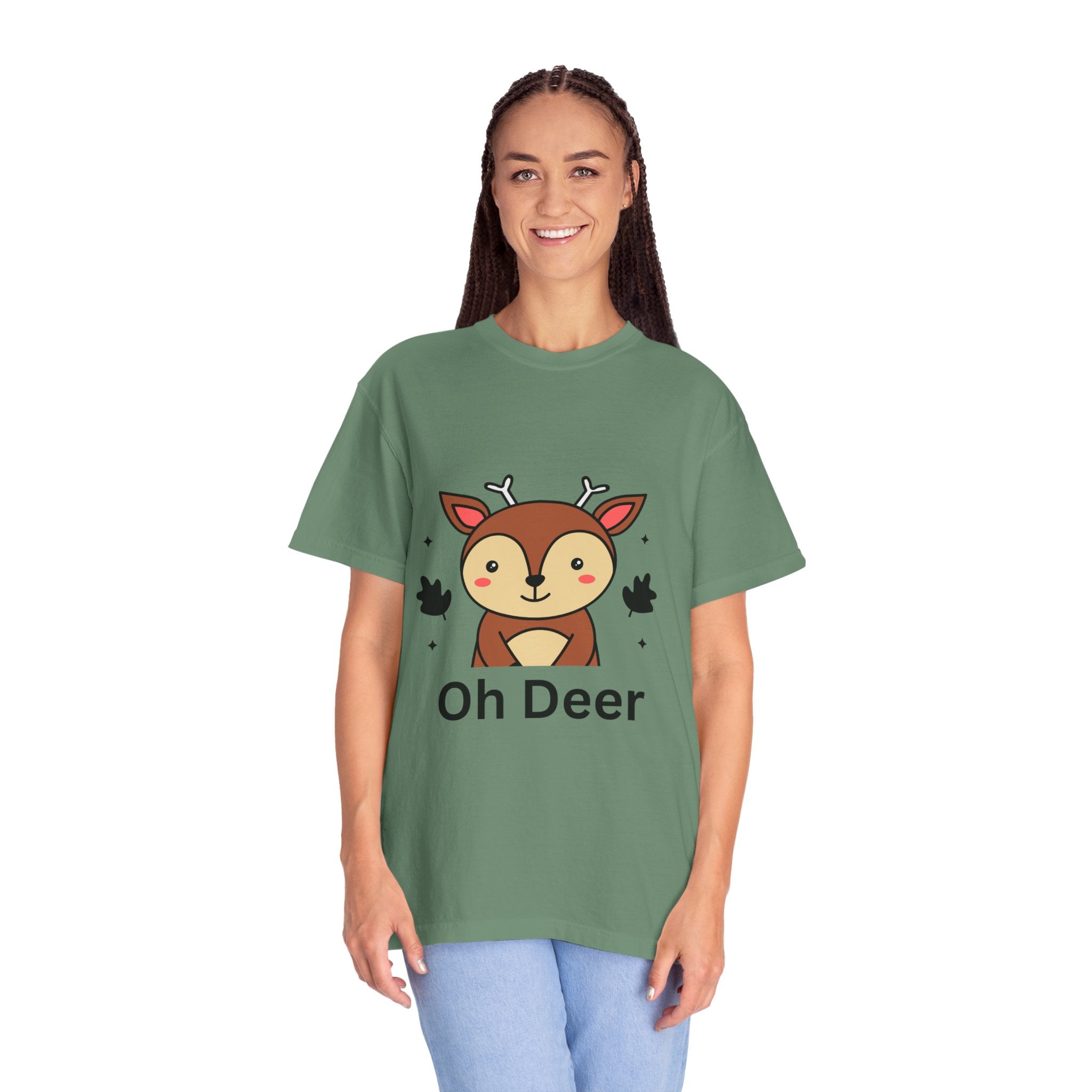 Cute 'Oh Deer' Unisex T-Shirt, Funny Animal Tee, Gift for Animal Lovers, Perfect for Birthdays and Holidays, Casual Wear