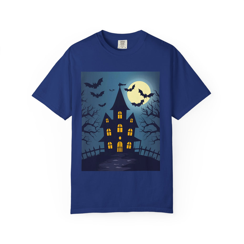 Haunted House Graphic T-Shirt | Halloween Tee, Unisex Shirt, Spooky Top, Fall Apparel, Gift for Halloween Lovers