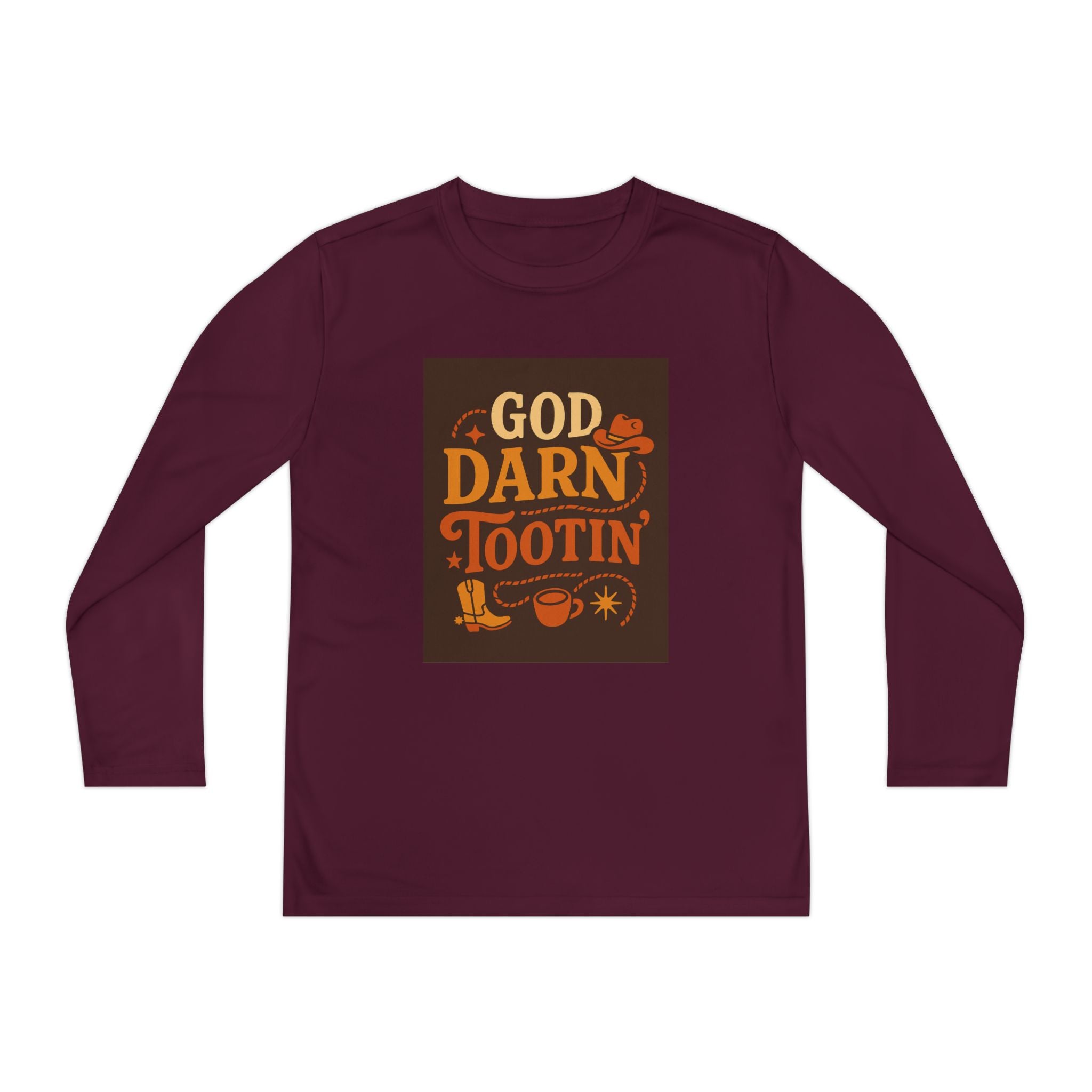 God Darn Tootin Youth Long Sleeve Competitor Tee