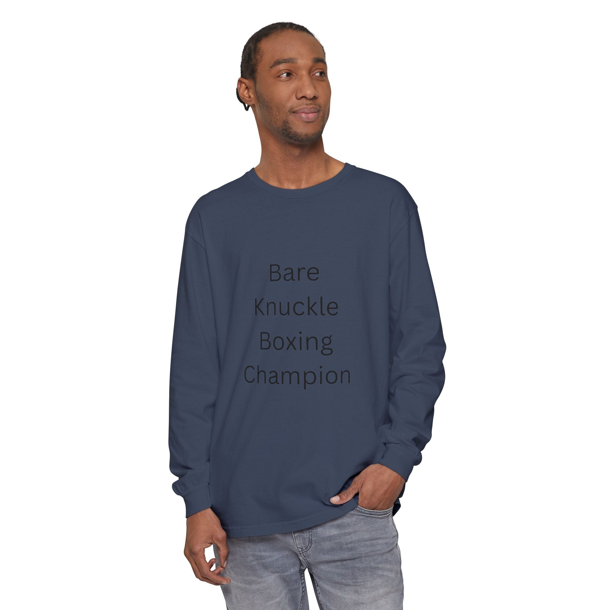 Bare Knuckle Boxing Champion Unisex Garment-dyed Long Sleeve T-Shirt