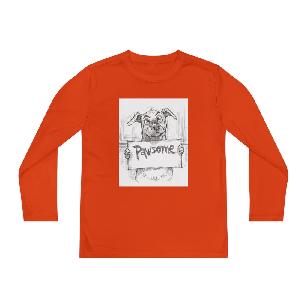 Pawsome Dog Youth Long Sleeve Competitor Tee