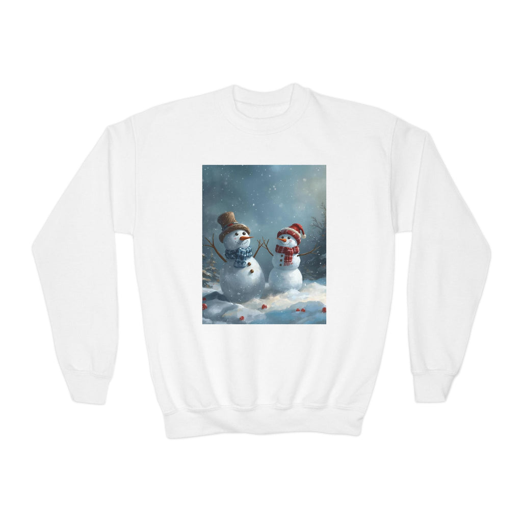 Christmas Snowman Family Youth Crewneck Sweatshirt