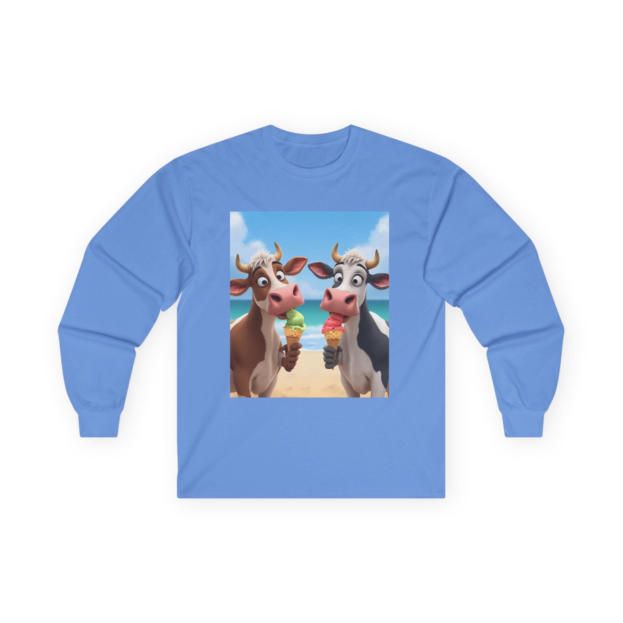 Funny Beach Cows Unisex Ultra Cotton Long Sleeve Tee