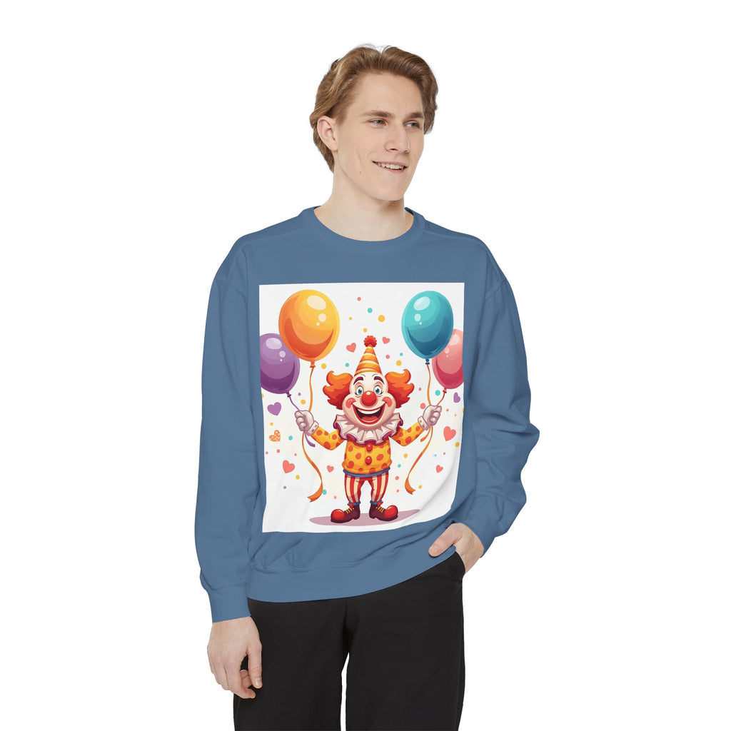Funny Clown Unisex Garment-Dyed Sweatshirt