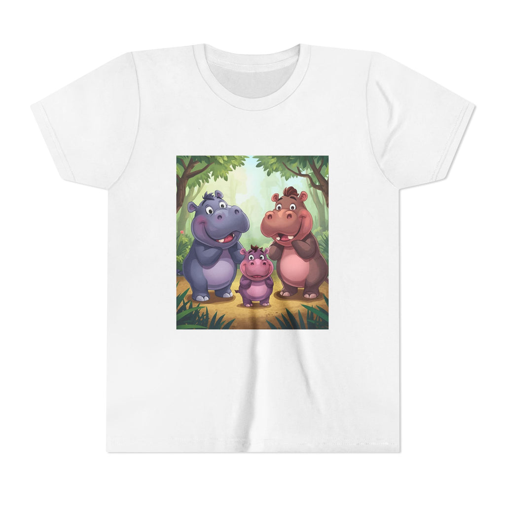 Hippo Cute Youth Short Sleeve Tee