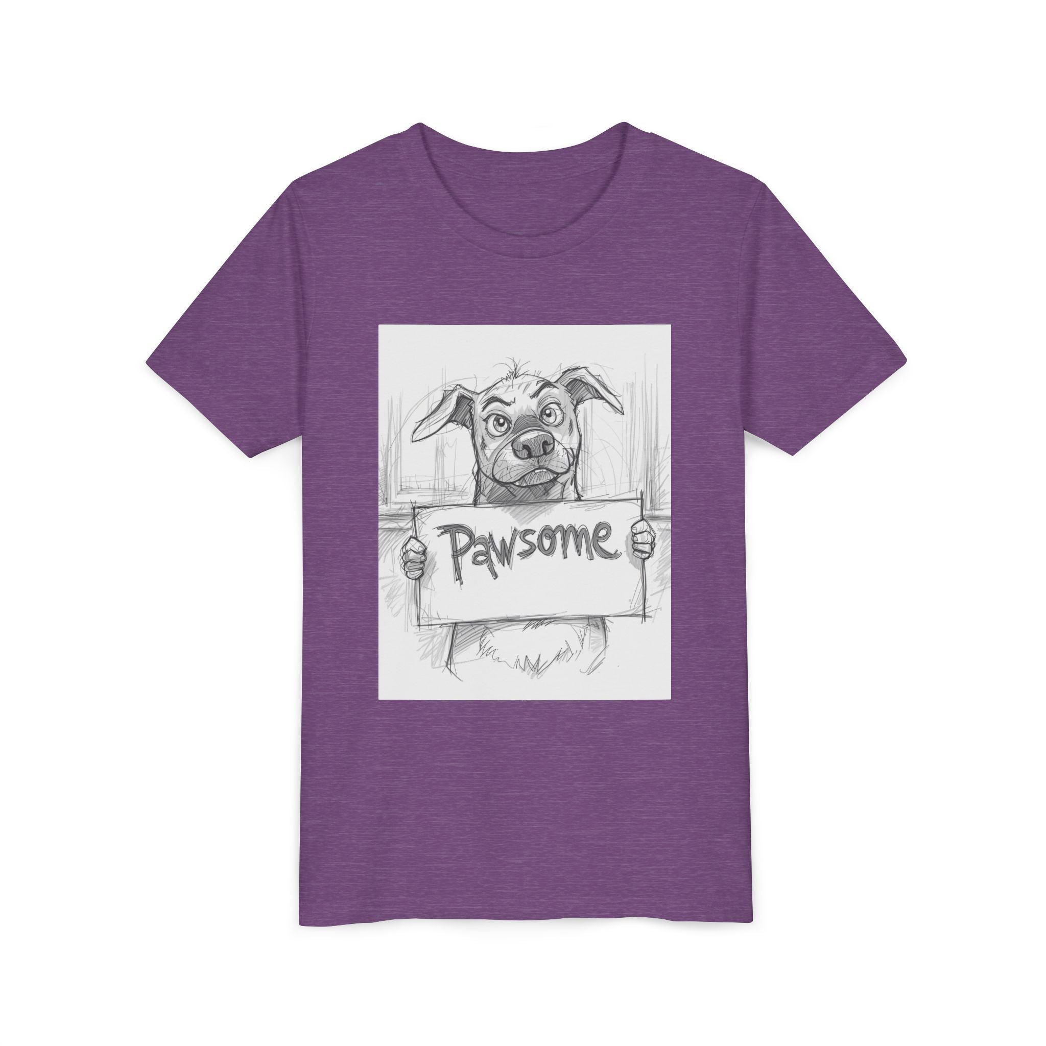 Pawsome Youth Tee - Adorable Dog Design, Gift for Animal Lovers, Birthday, Back to School, Fun Pet Shirt, Kids' Fashion