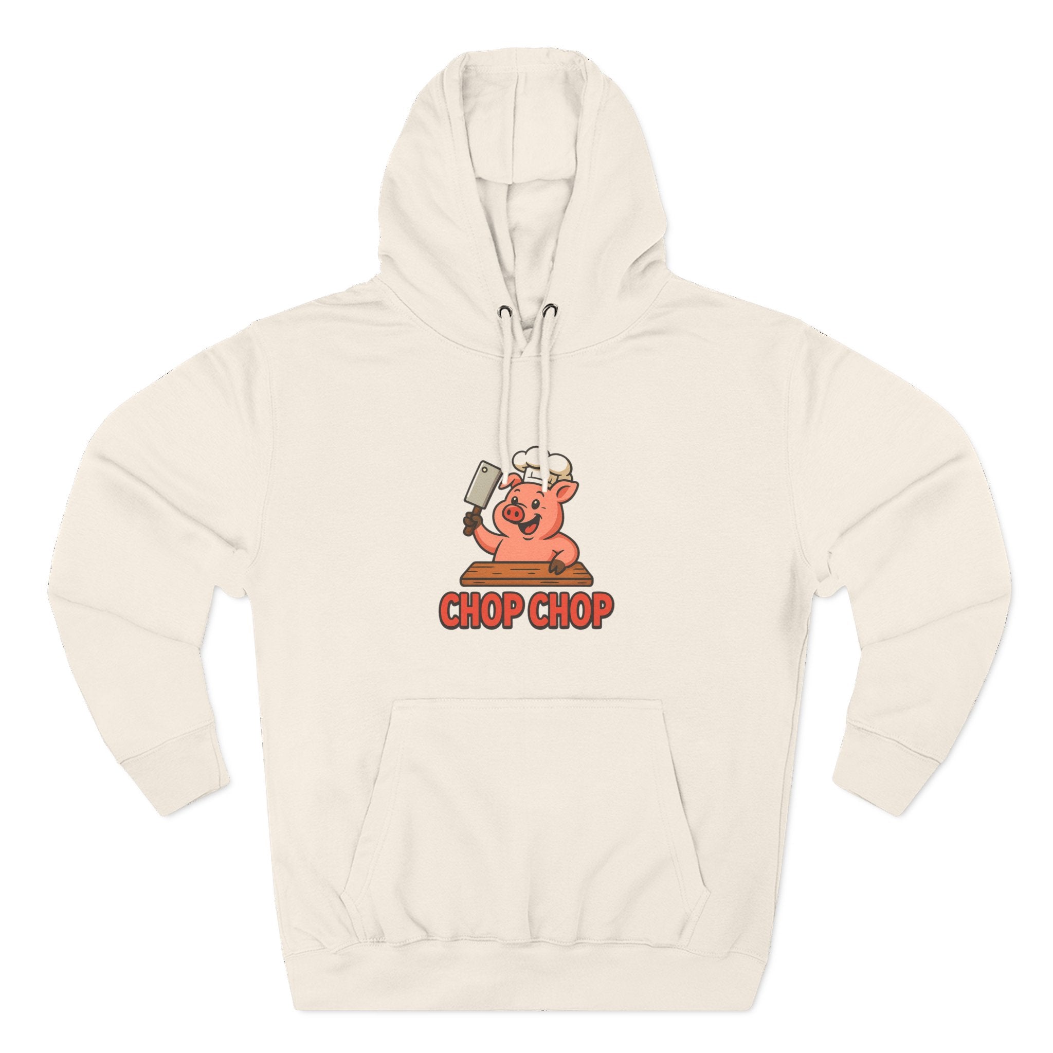 Cute Chef Pig Fleece Hoodie, Comfortable Fall Wear, Gift for Foodies, Kitchen Lovers, Funny Cooking Sweatshirt