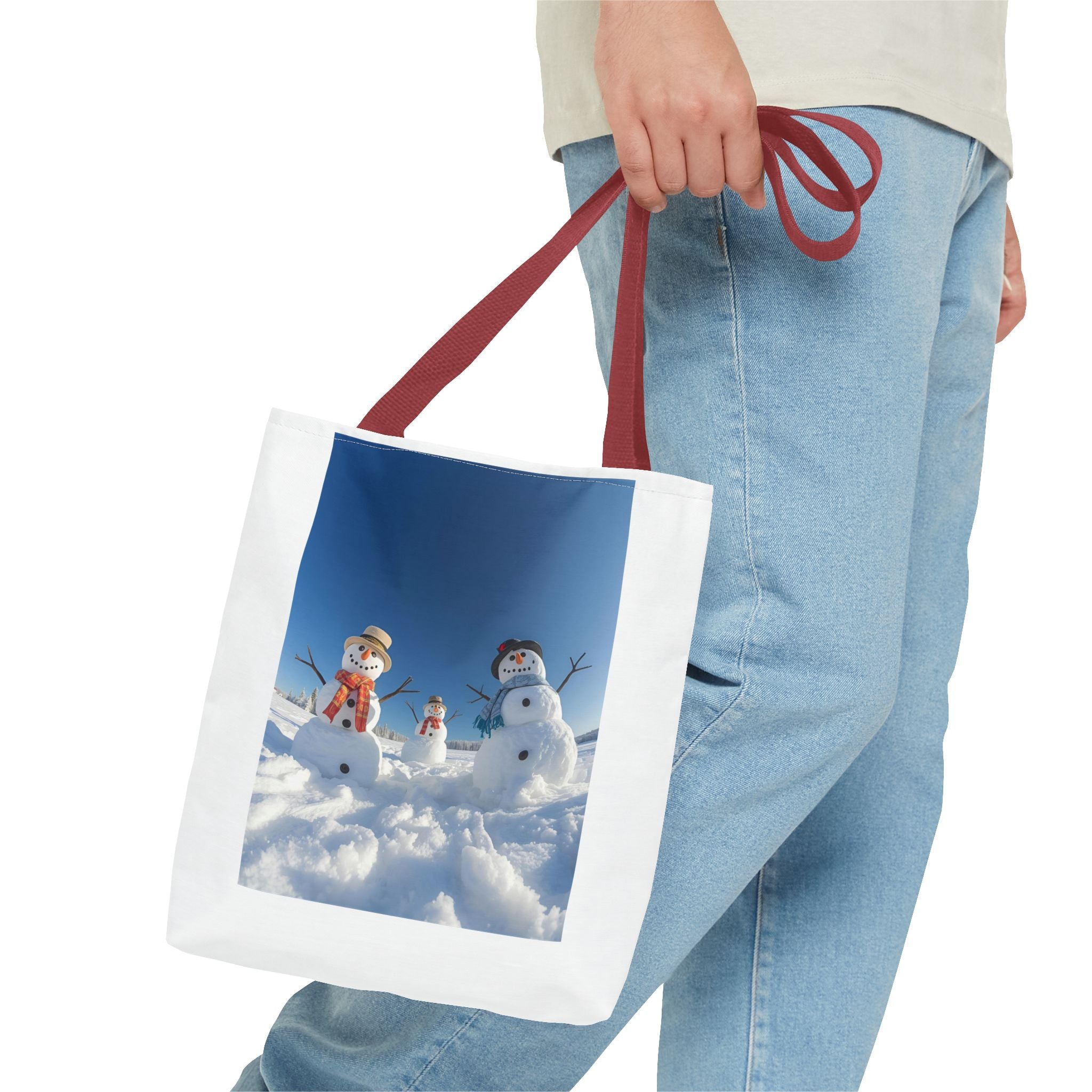 Festive Christmas Snowman Family Tote Bag (AOP)