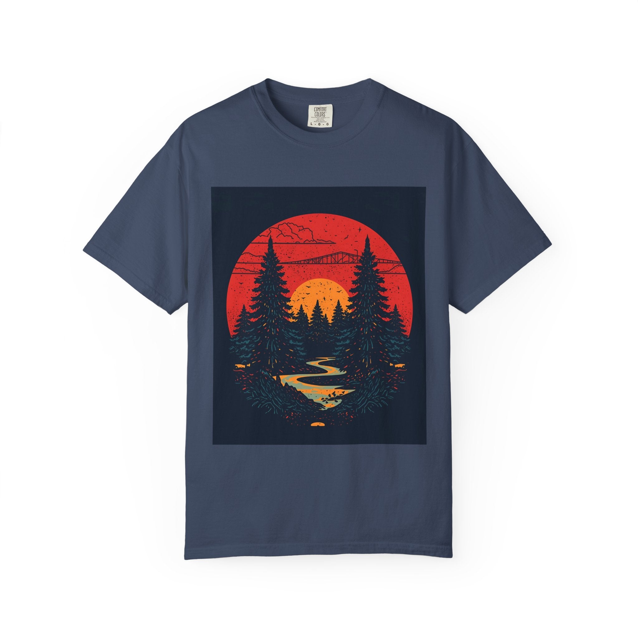 Nature Sunset Unisex T-shirt, Outdoor Adventure Tee, Camping Shirt, Hiking Gear, Mens and Womens Apparel
