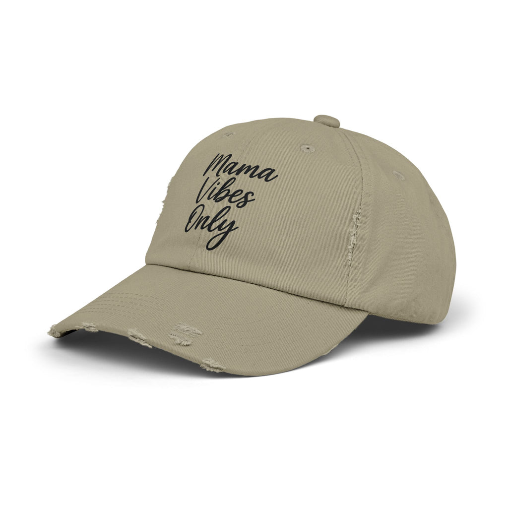 Mama Mode Mama Vibes Only Distressed Cap — Casual Mom Hat, Gift for New Moms & Mother's Day
