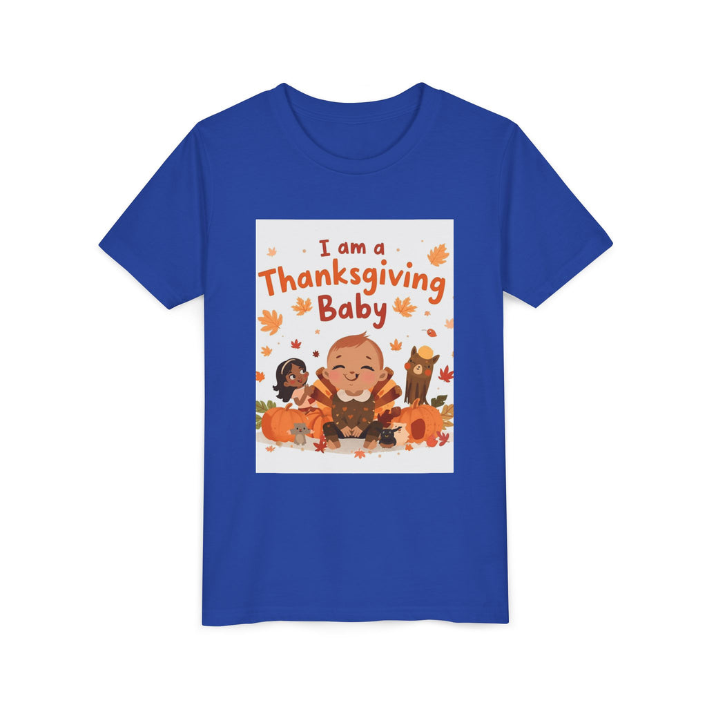 I Am A Thanksgiving Baby Youth Short Sleeve Tee