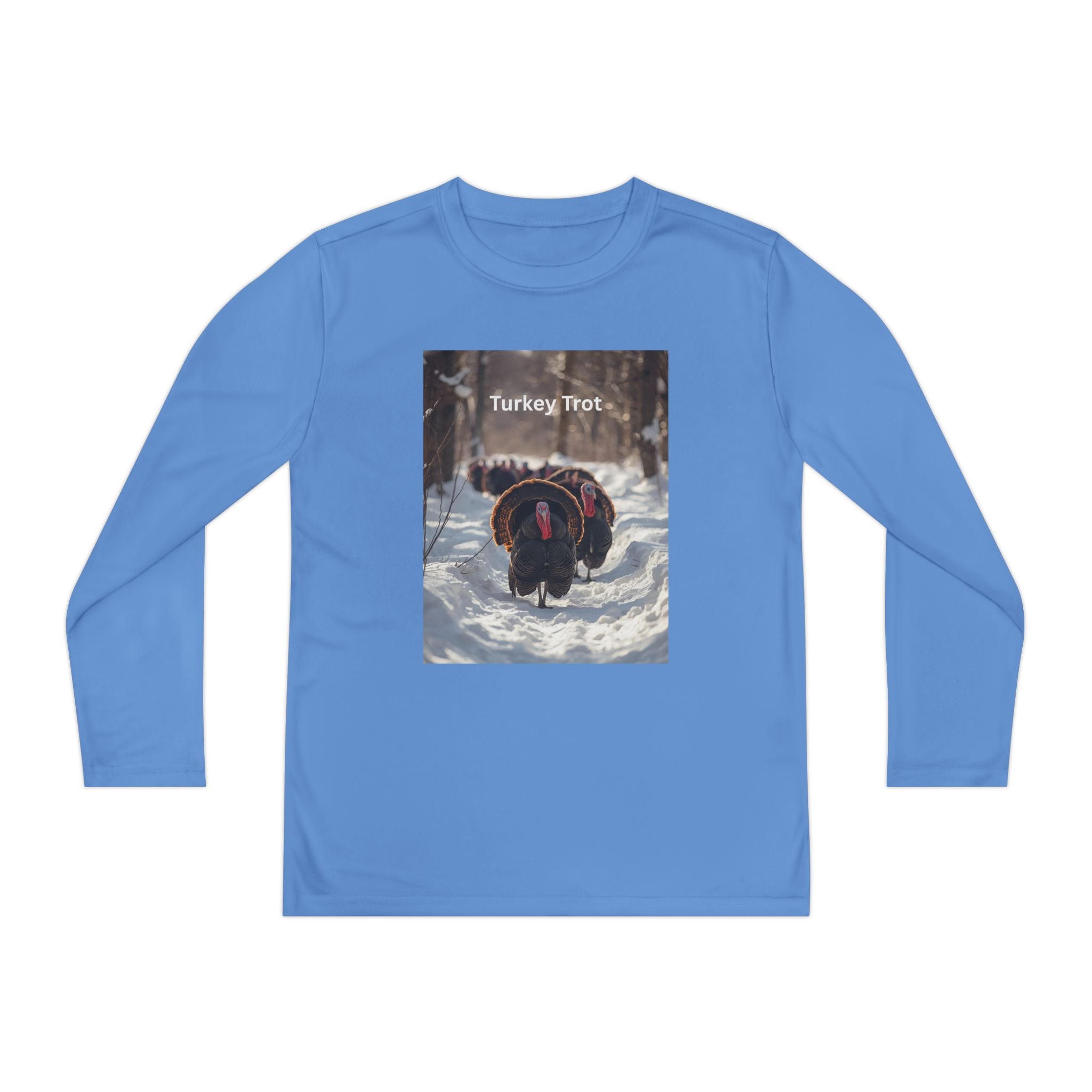 Youth Long Sleeve Turkey Trot Tee, Thanksgiving Shirt, Kids Running Shirt, Fall Apparel, Holiday Graphic Tee, Gift for Young Athletes