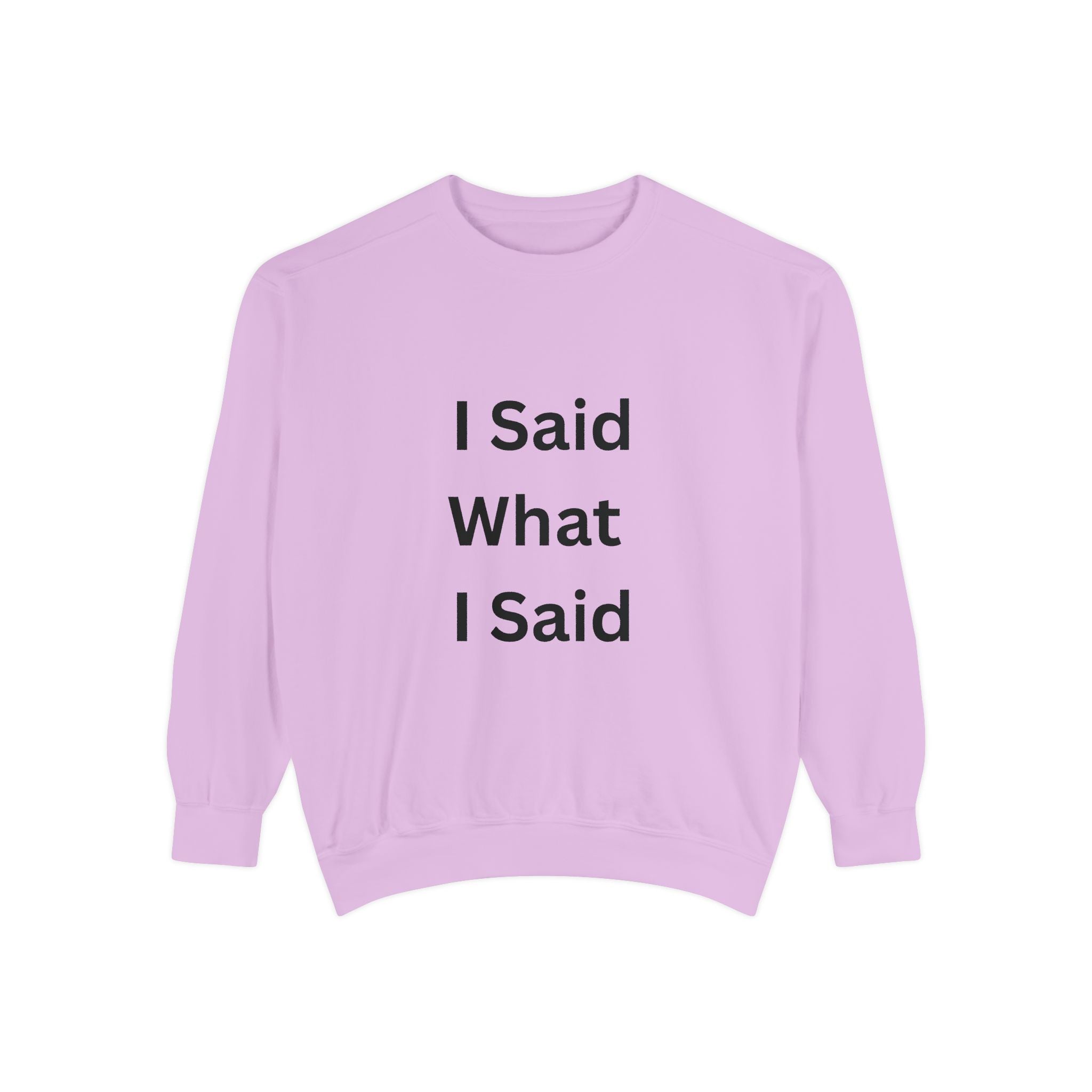 I Said What I Said Unisex Garment-Dyed Sweatshirt