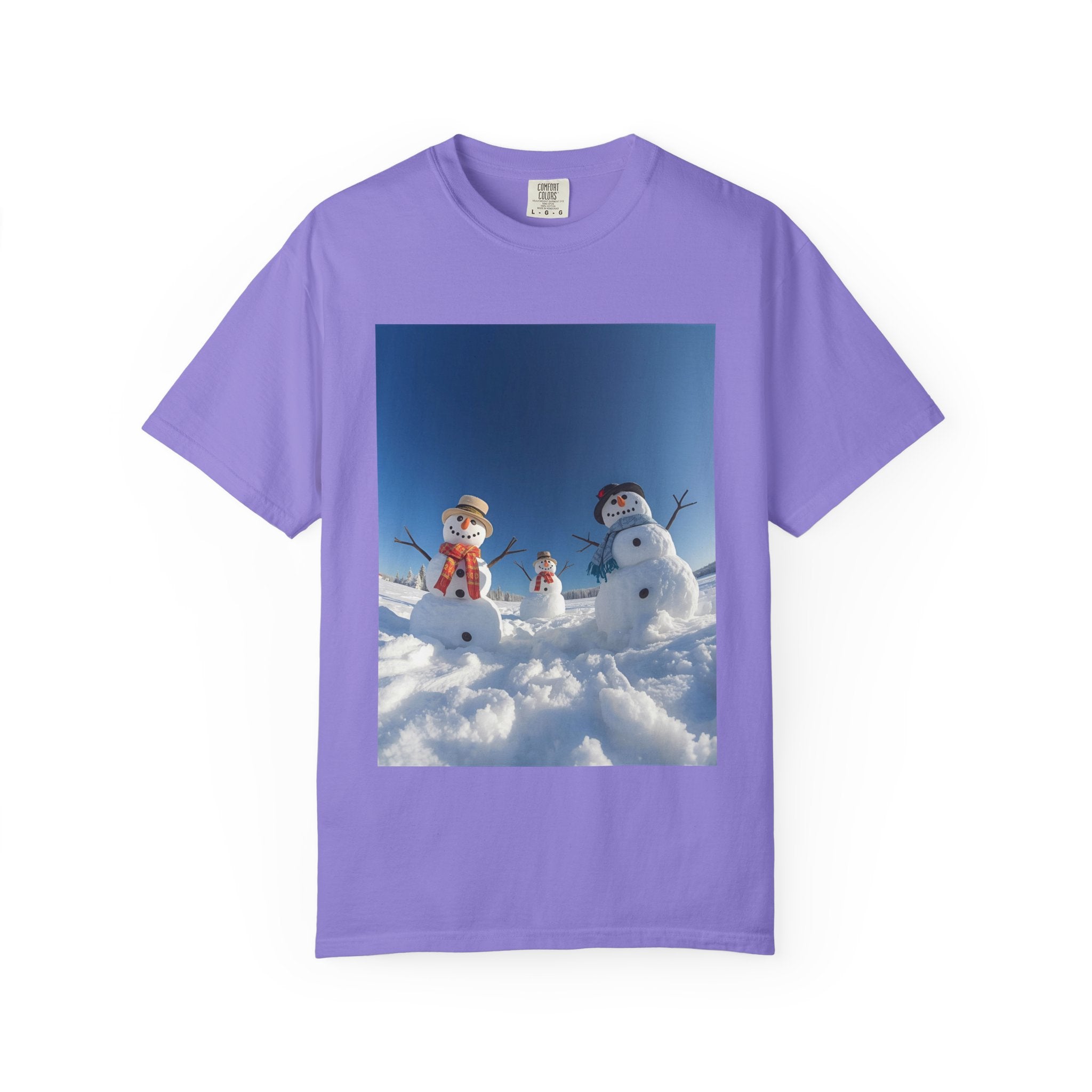 Festive Christmas Snowman Winter T-Shirt | Cozy Unisex Tee for Holiday Celebrations, Winter Apparel, Christmas Gift, Snow Fun