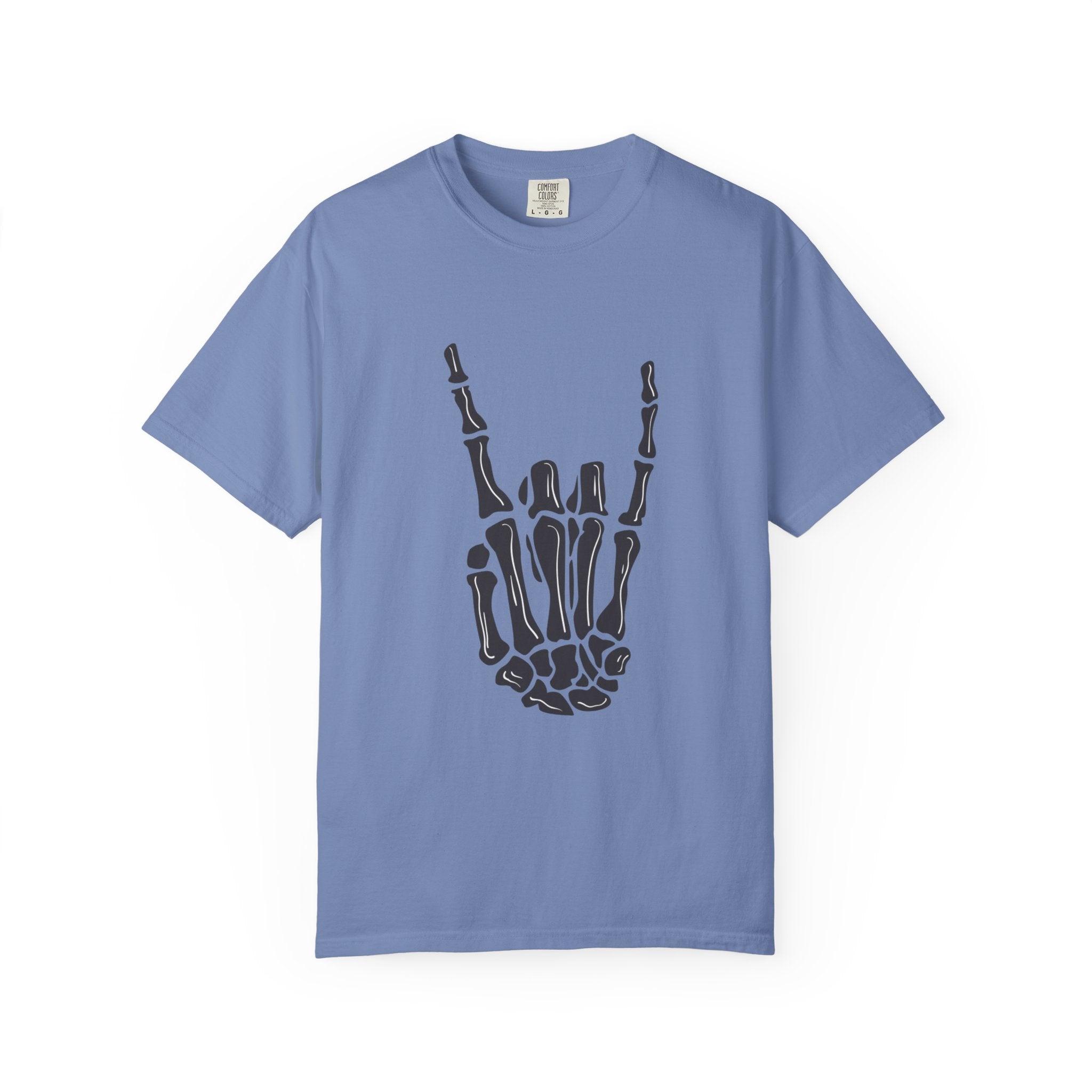 Skeleton Hand Rock On T-Shirt, Music Lover Apparel, Unisex Graphic Tee, Festival Outfit, Halloween Costume, Soft Cotton Shirt