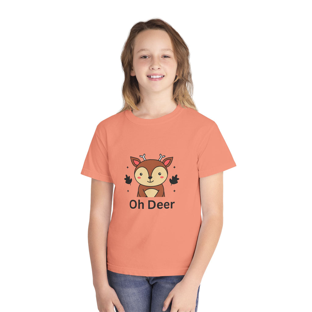 Funny Kids Tee - "Oh Deer" Design, Youth Shirt, Cute Animal Graphic, Perfect Gift for Birthdays, Holidays, or Playtime