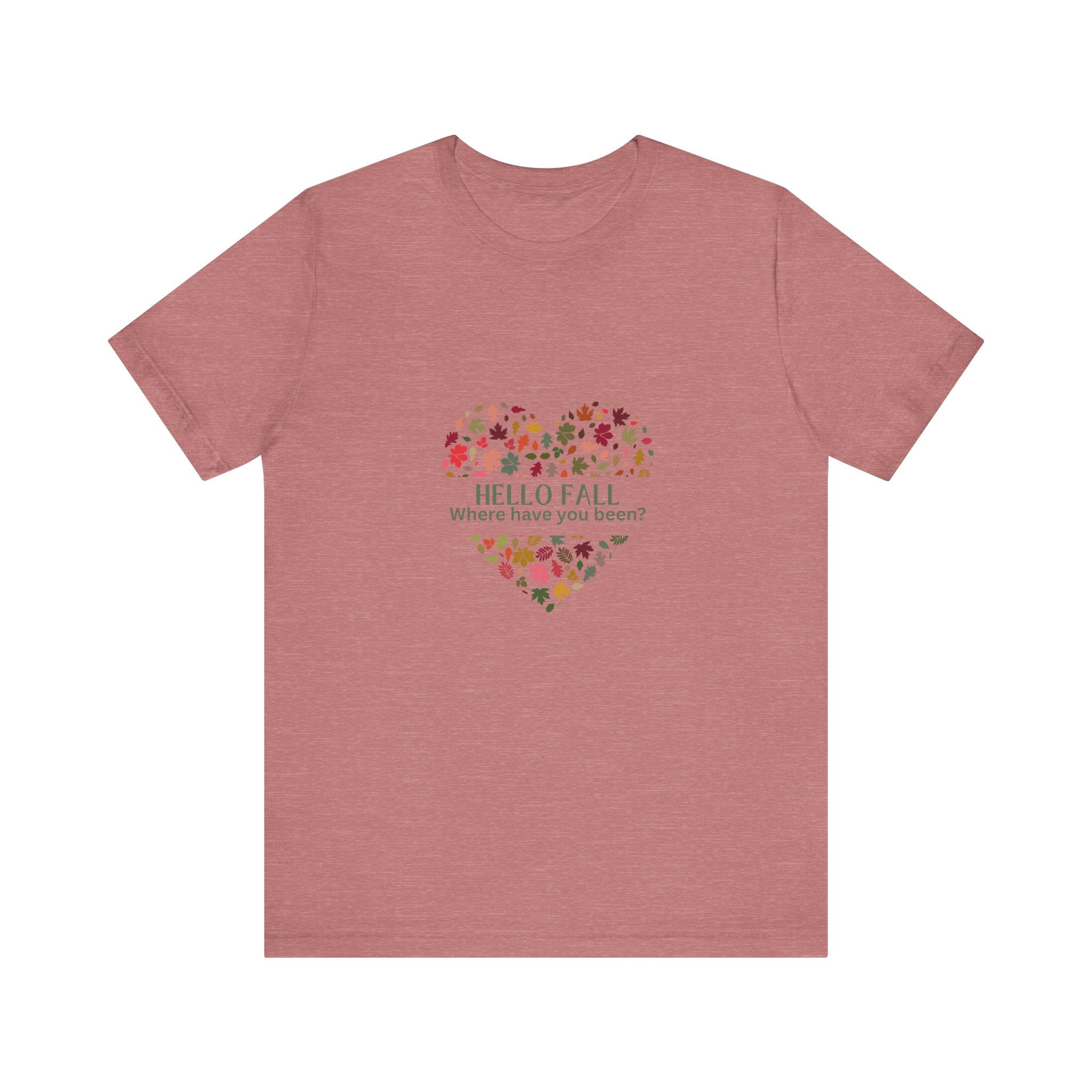 Fall Floral Short Sleeve Tee, Perfect for Autumn, Hello Fall T-Shirt, Seasonal Apparel, Nature Lover Gift, Cozy Autumn Wear