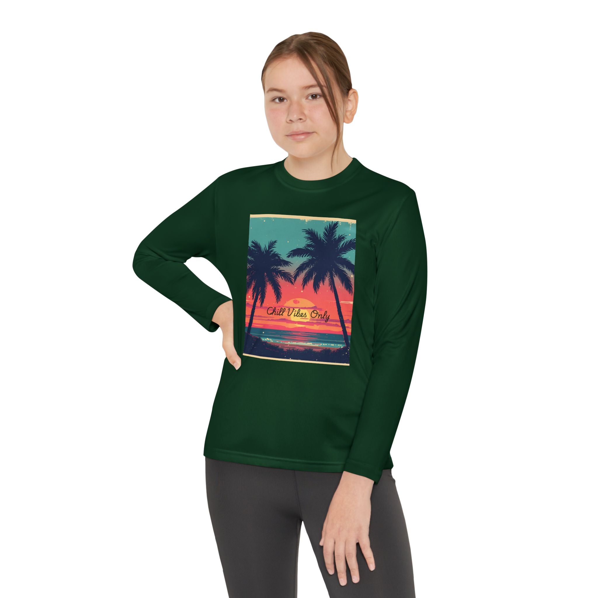 Tropical Sunset Youth Long Sleeve Competitor Tee
