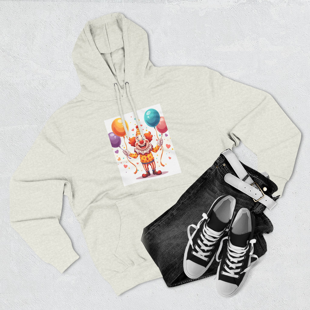 Clown Funny Three-Panel Fleece Hoodie