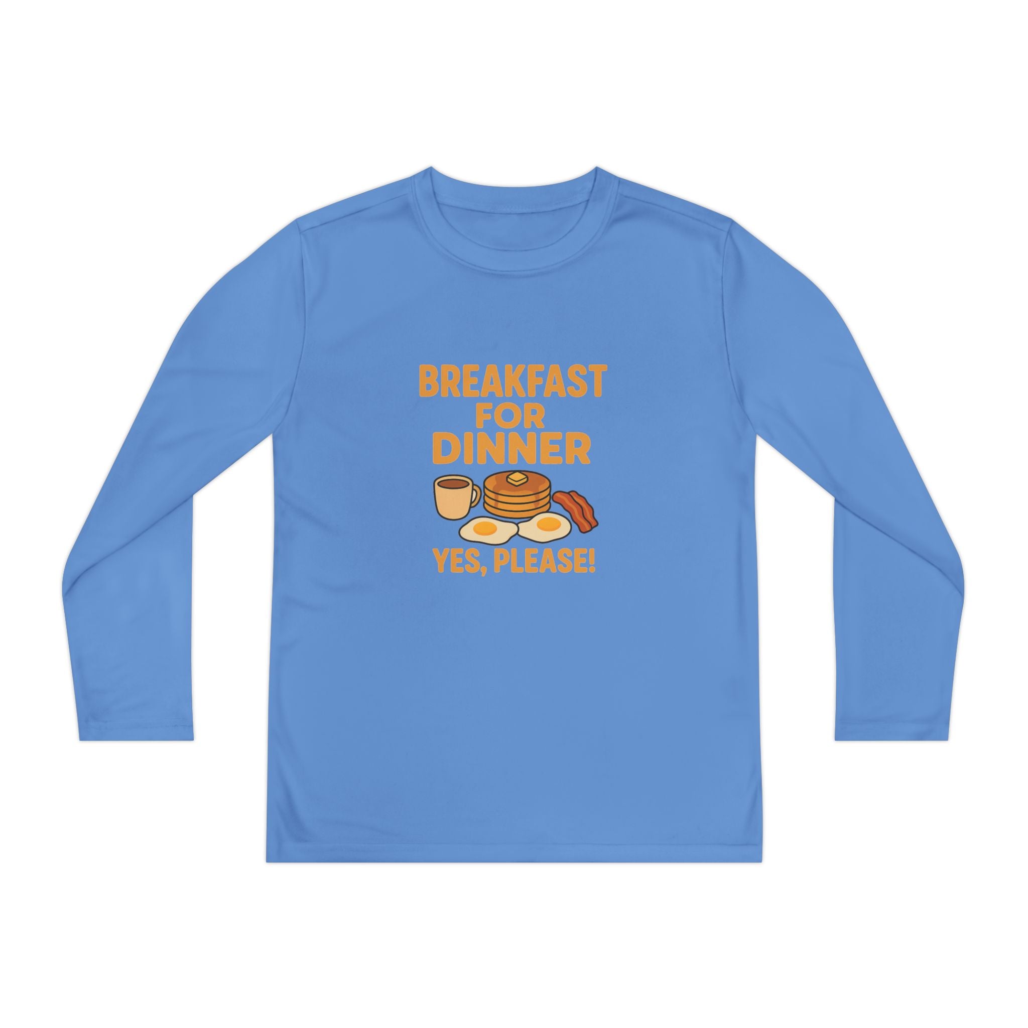 Breakfast For Dinner Youth Long Sleeve Competitor Tee