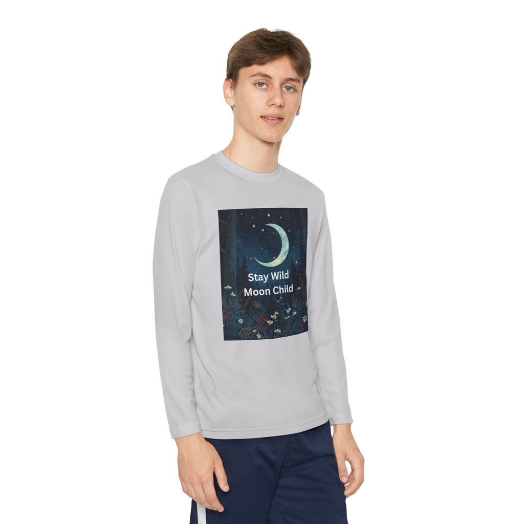 Stay Wild Moon Child Youth Long Sleeve Competitor Tee