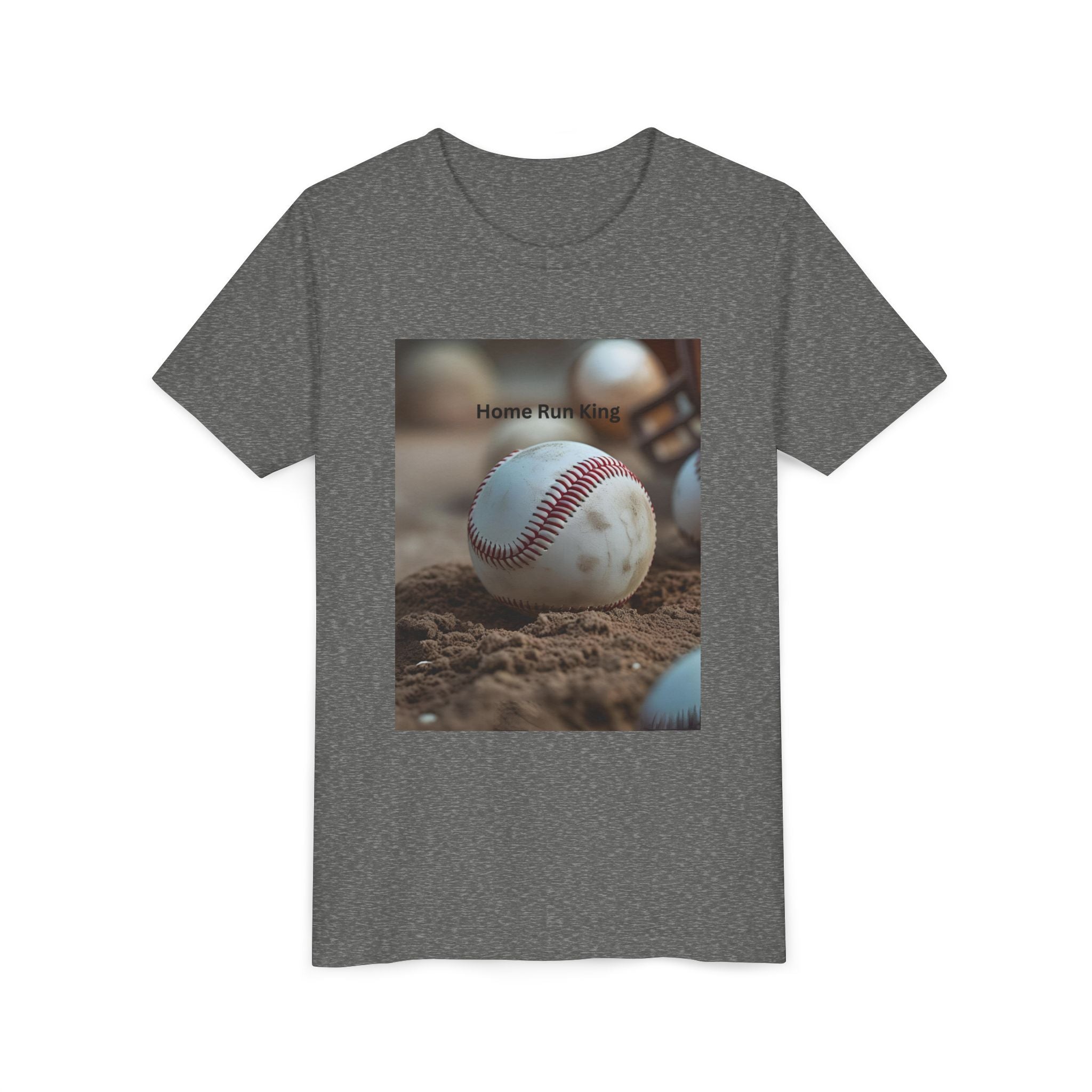 Home Run King Youth Tee, Baseball Shirt, Kids Sports Apparel, Gift for Young Athletes, Perfect for Birthdays, Sports Events, Team Spirit