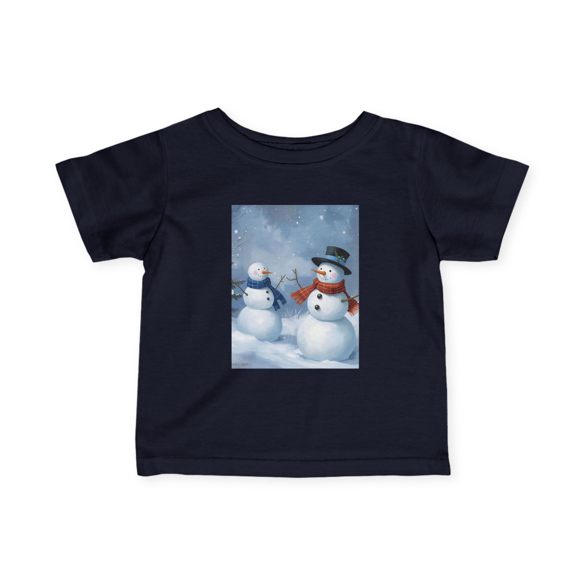 Christmas Snowman Family Infant Fine Jersey Tee