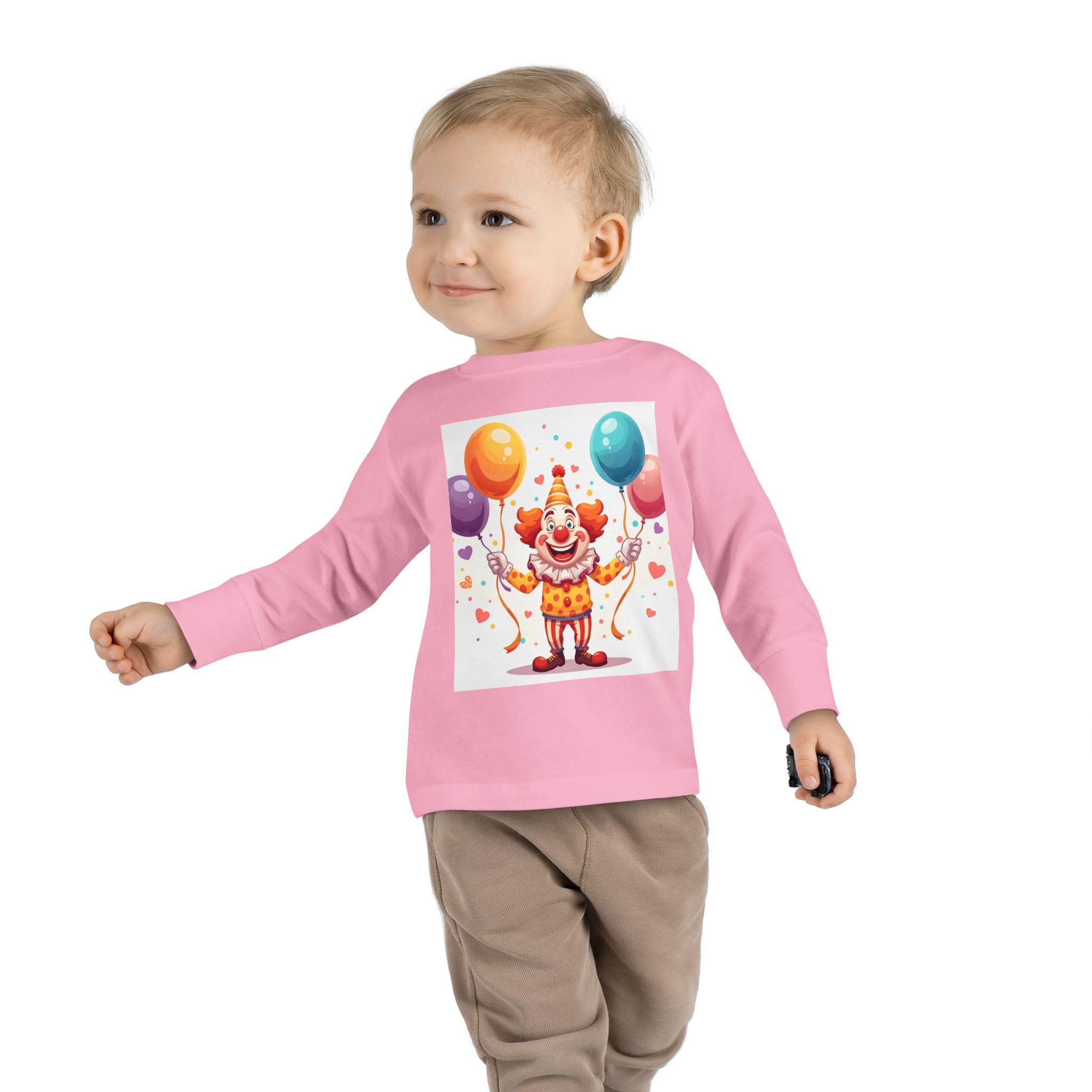 Funny Clown Toddler Long Sleeve Tee
