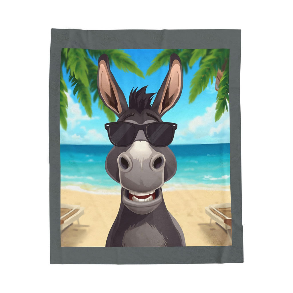 Funny Donkey Plush Blanket - Cozy Gift for Animal Lovers, Perfect for Home Decor, Beach Days, or Snuggle Time