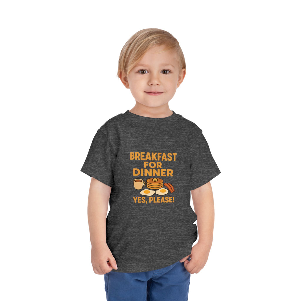 Breakfast For Dinner Toddler Short Sleeve Tee