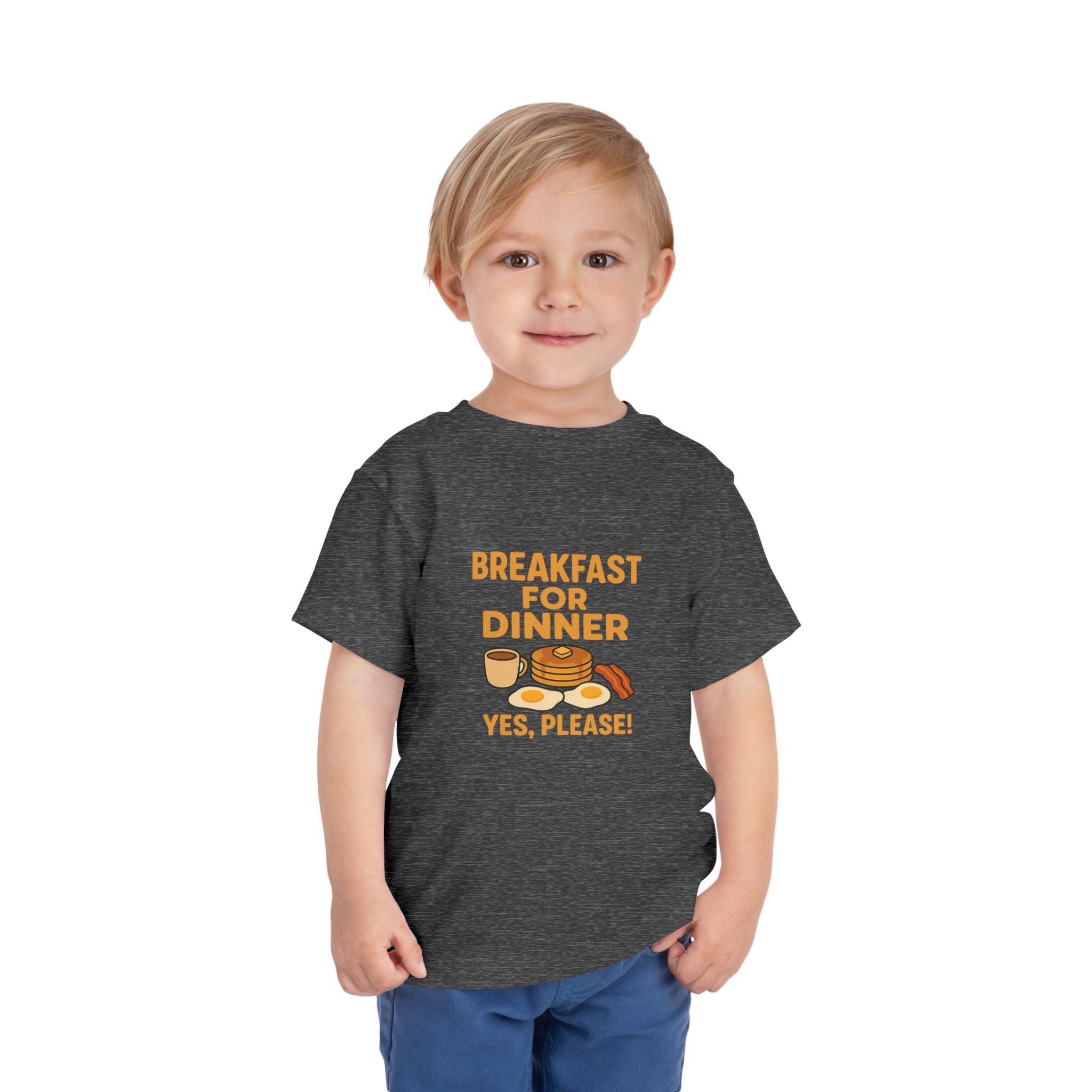 Breakfast For Dinner Toddler Short Sleeve Tee