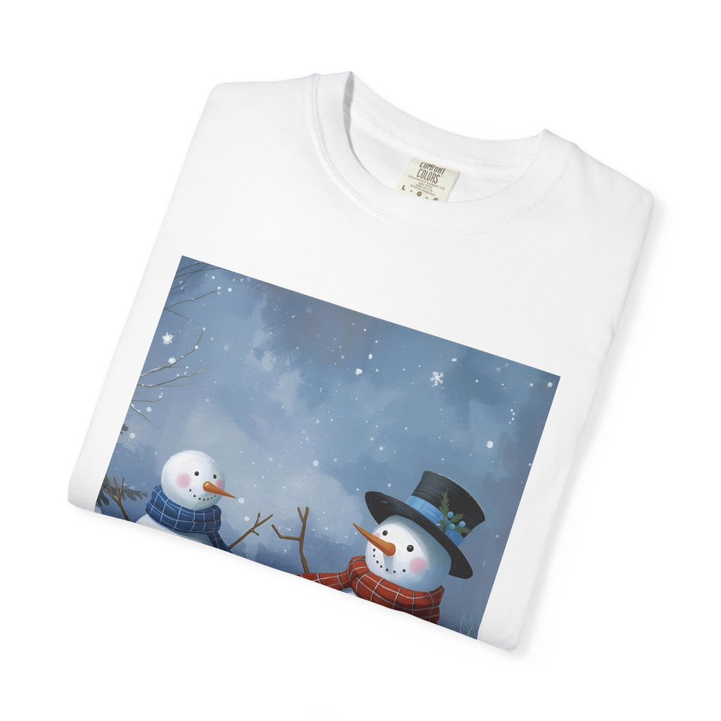 Christmas Snowman Family T-Shirt, Unisex Graphic Tee, Holiday Gift, Winter Apparel, Cozy Casual Wear, Christmas T-Shirt
